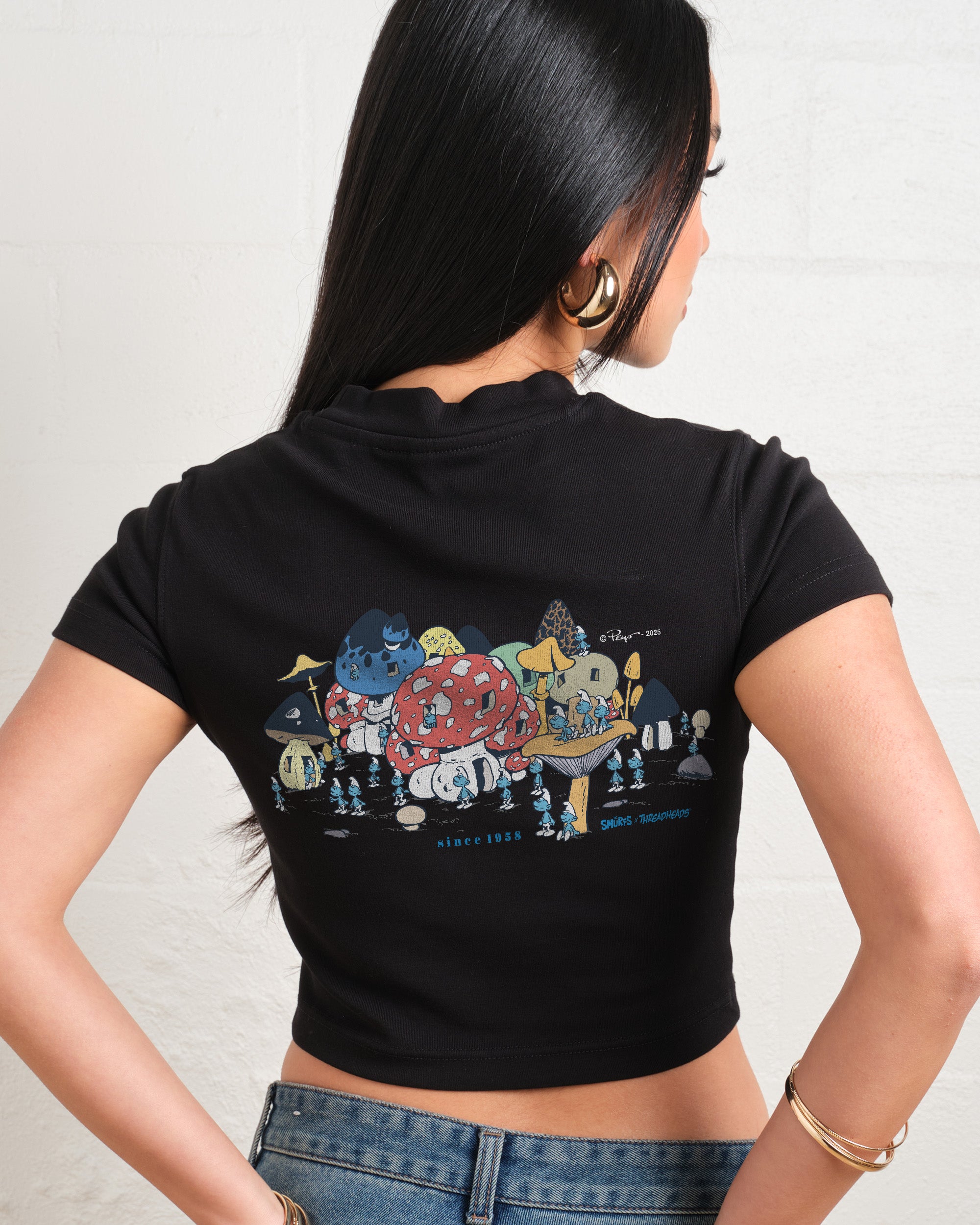 The Vintage Village Baby Tee Offical Smurfs x