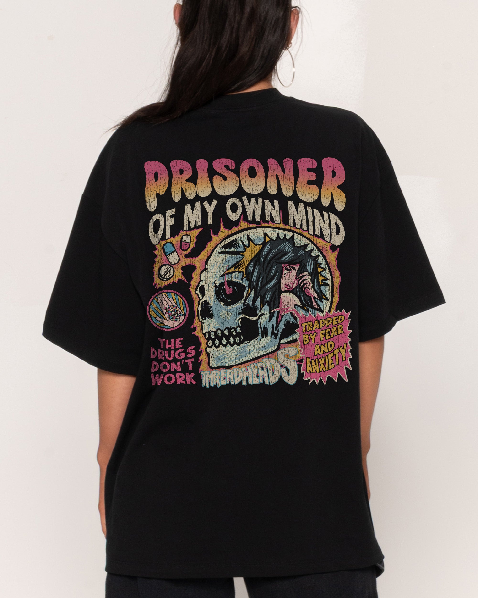 Prisoner Of My Own Mind Oversized Tee – view 3