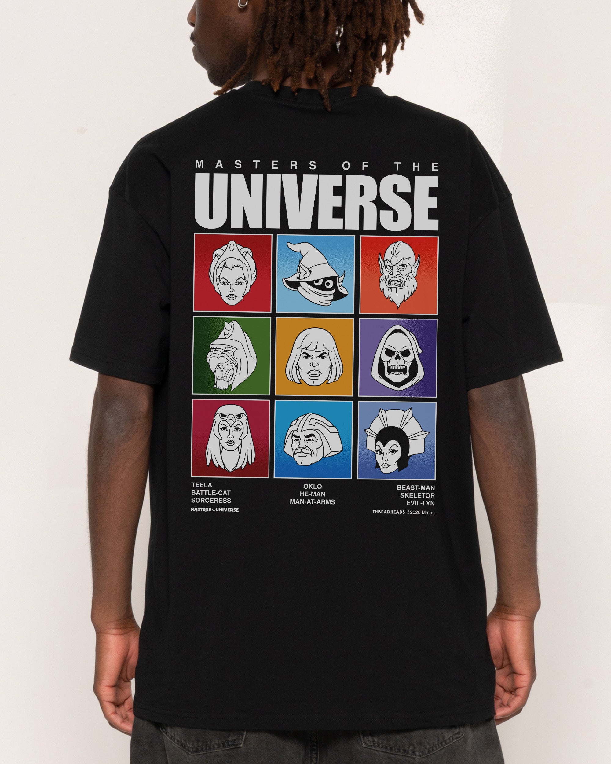 MOTU Squares Black Oversized Tee
