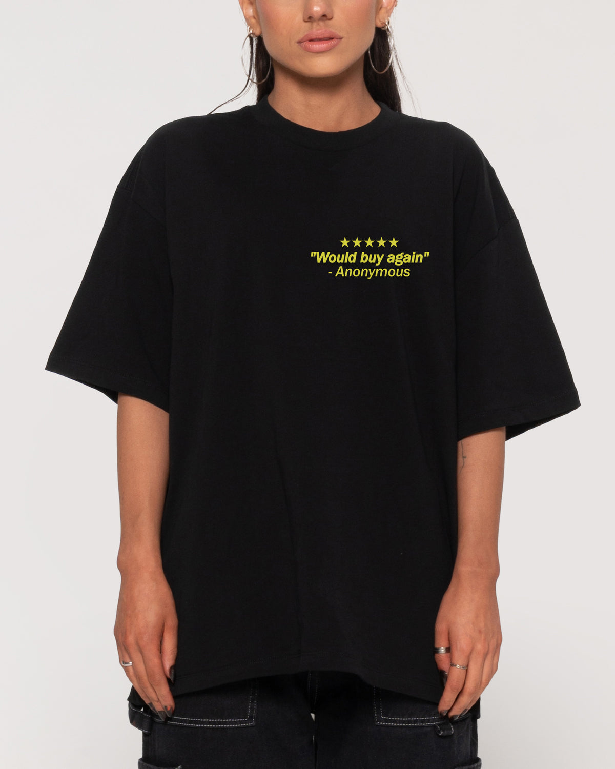 1-800-Cocaine Black Oversized Tee