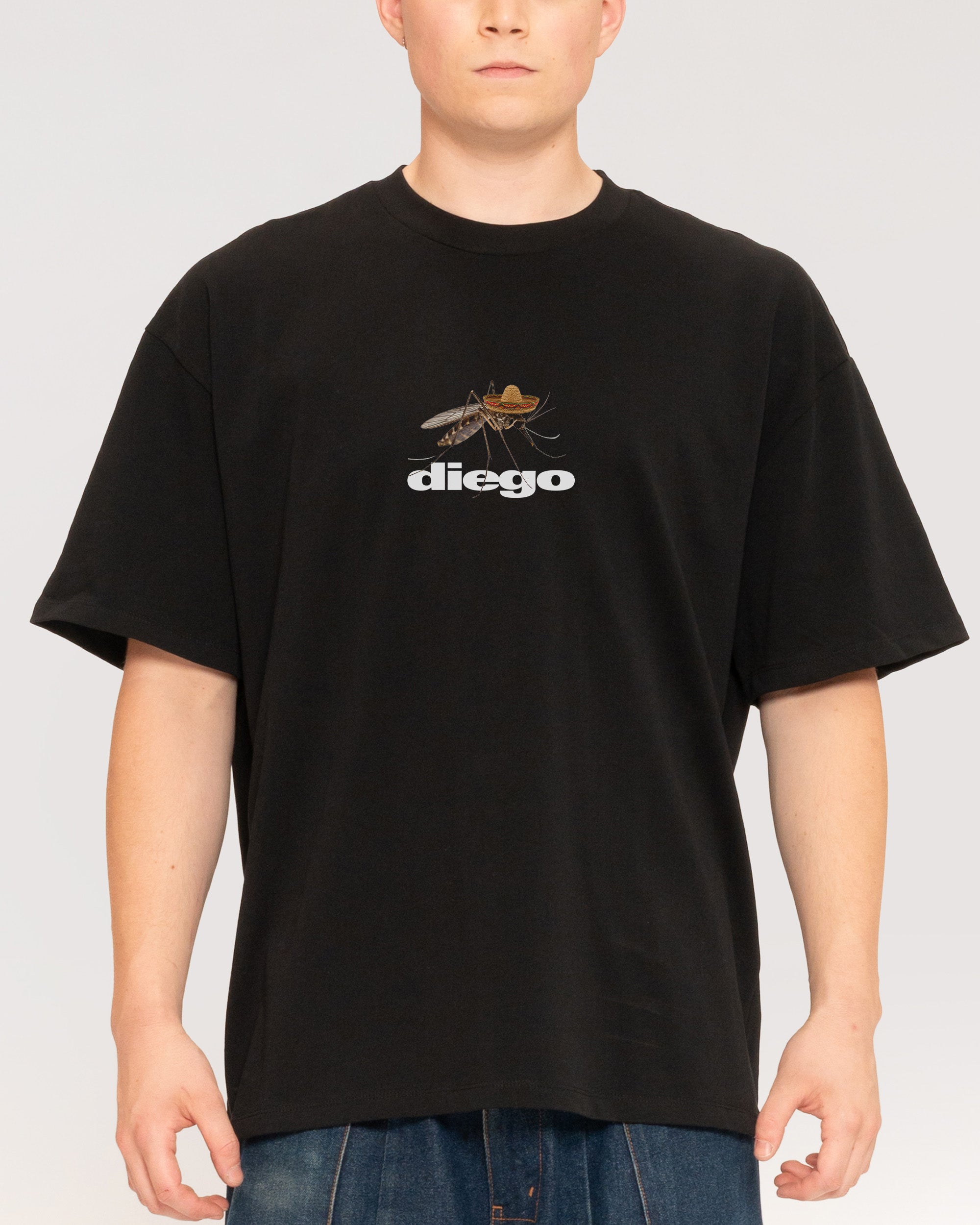 Diego Black Oversized Tee