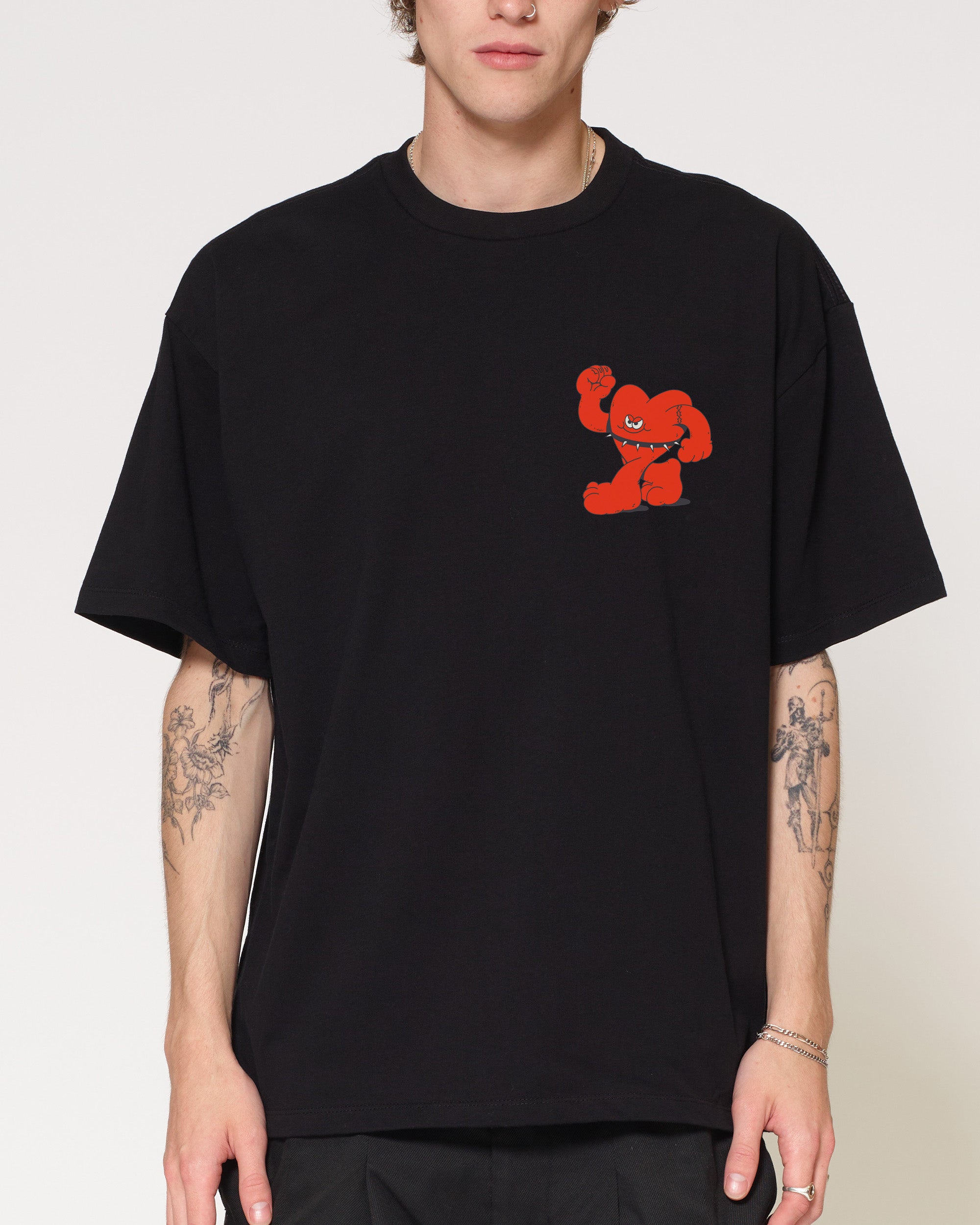Hardcore Heartcore Black Oversized Tee