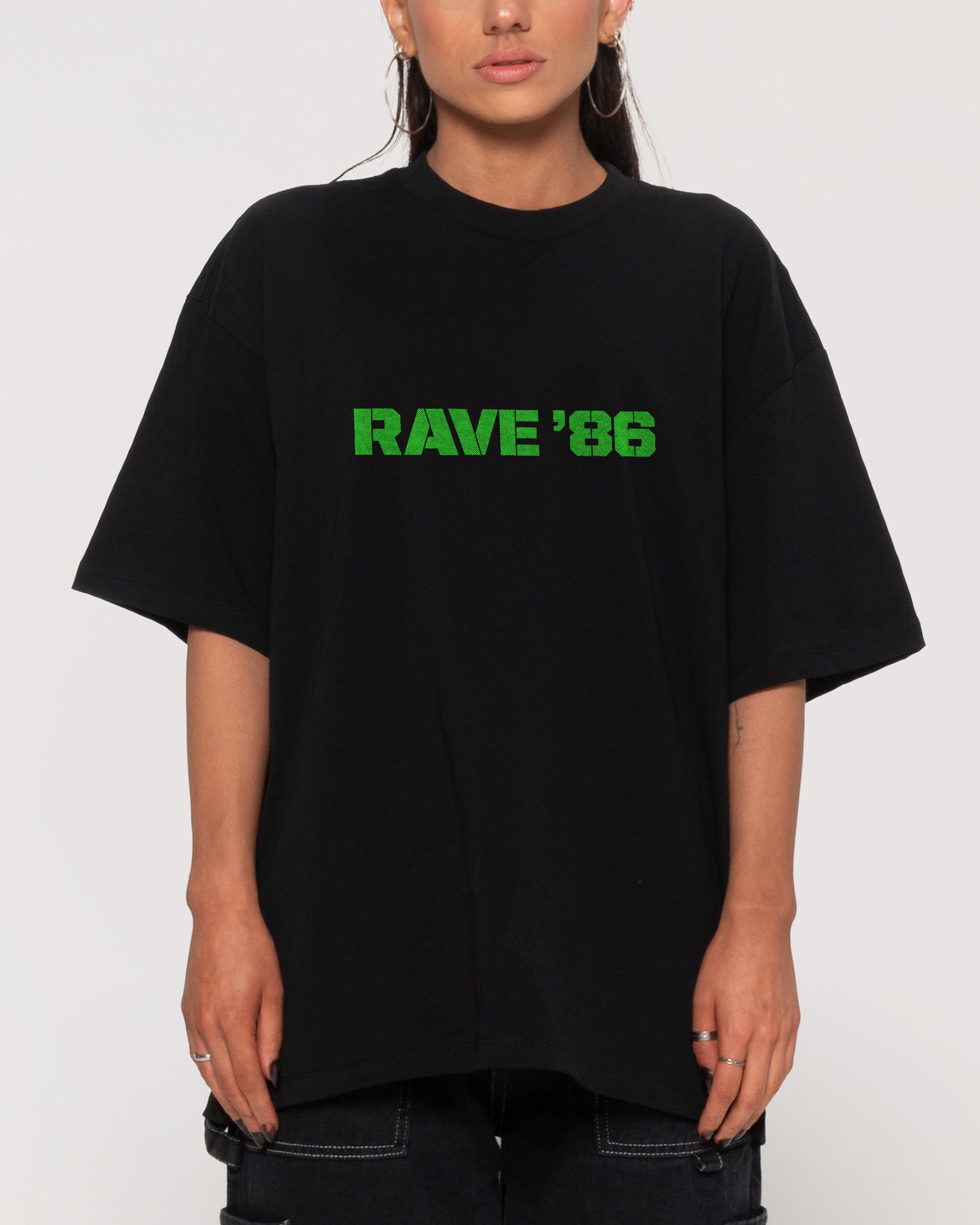 Chernobyl Rave '86 Black Oversized Tee