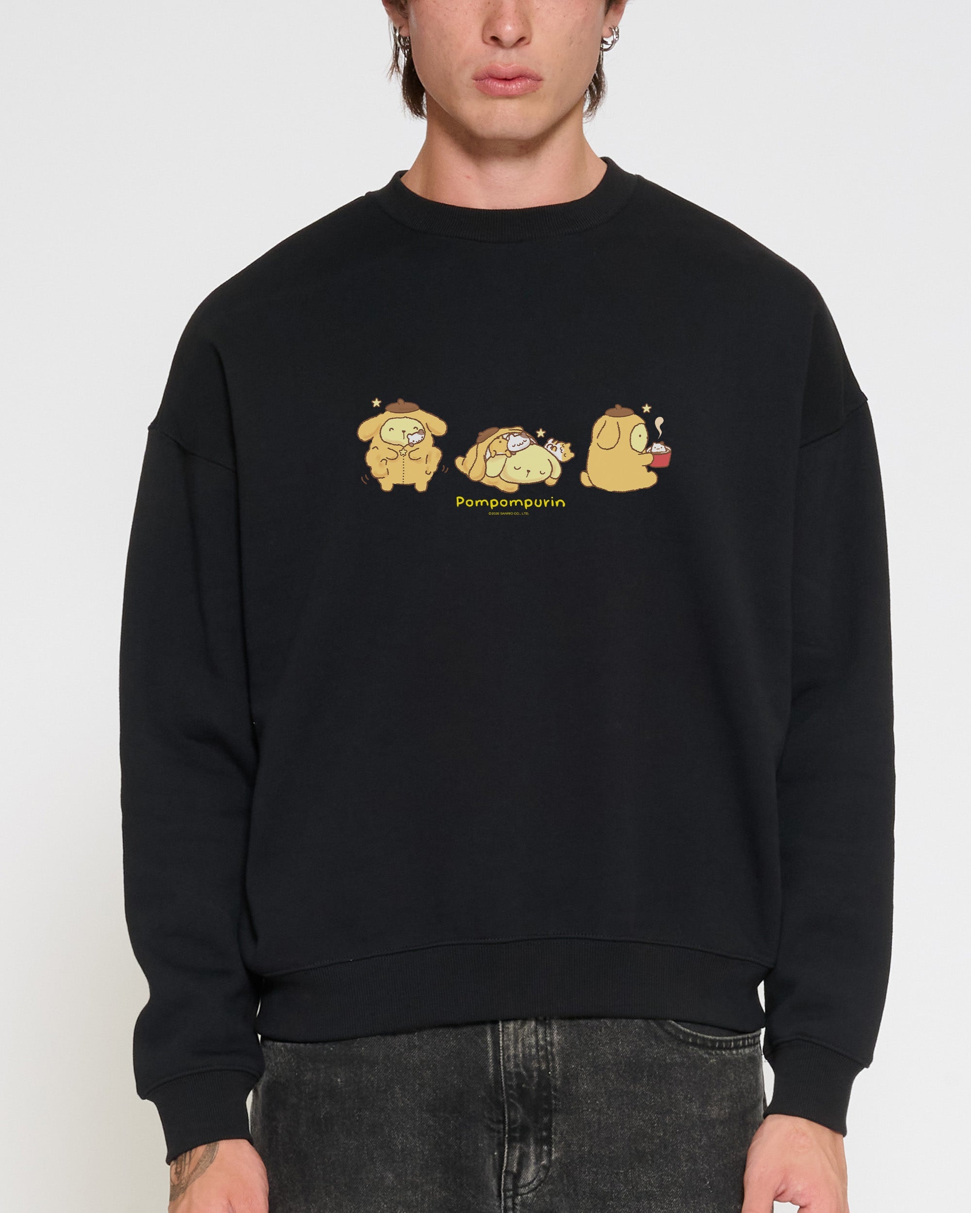 Pompompurin Nap Sweatshirt Official Hello Kitty and Friends collab Threadheads