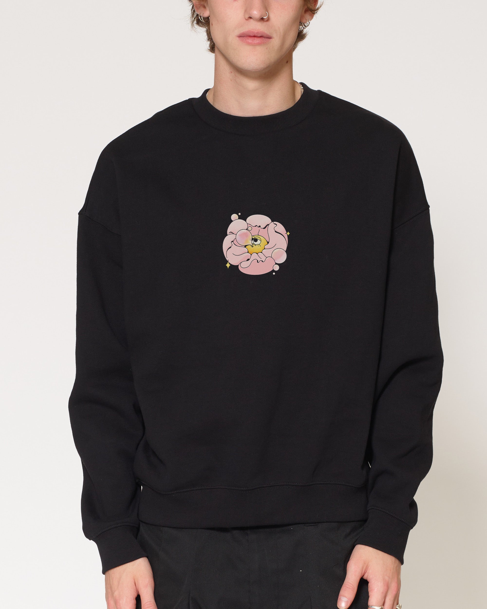 Bubble Blossom Black Sweatshirt