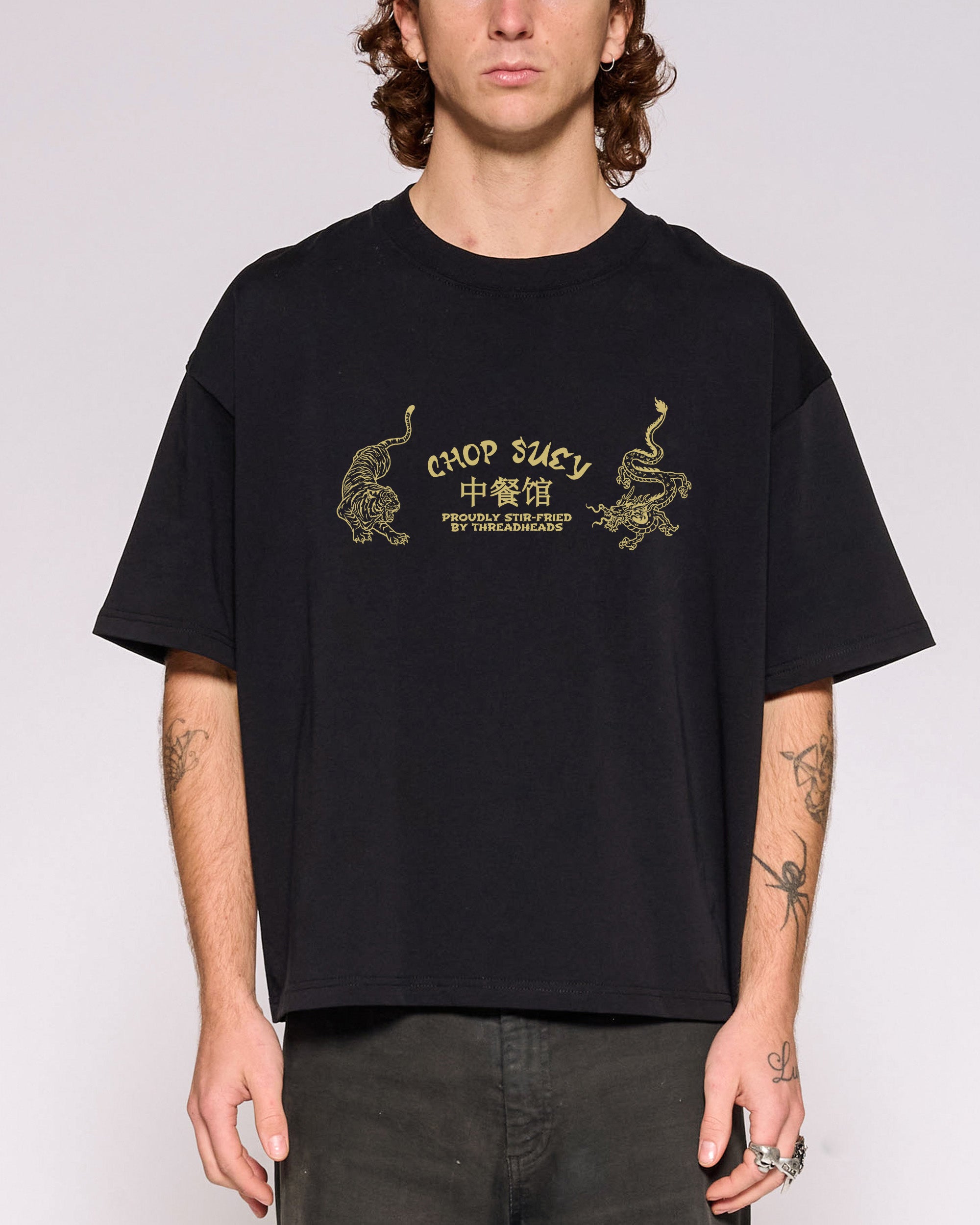 Chop Suey Oversized Crop Tee