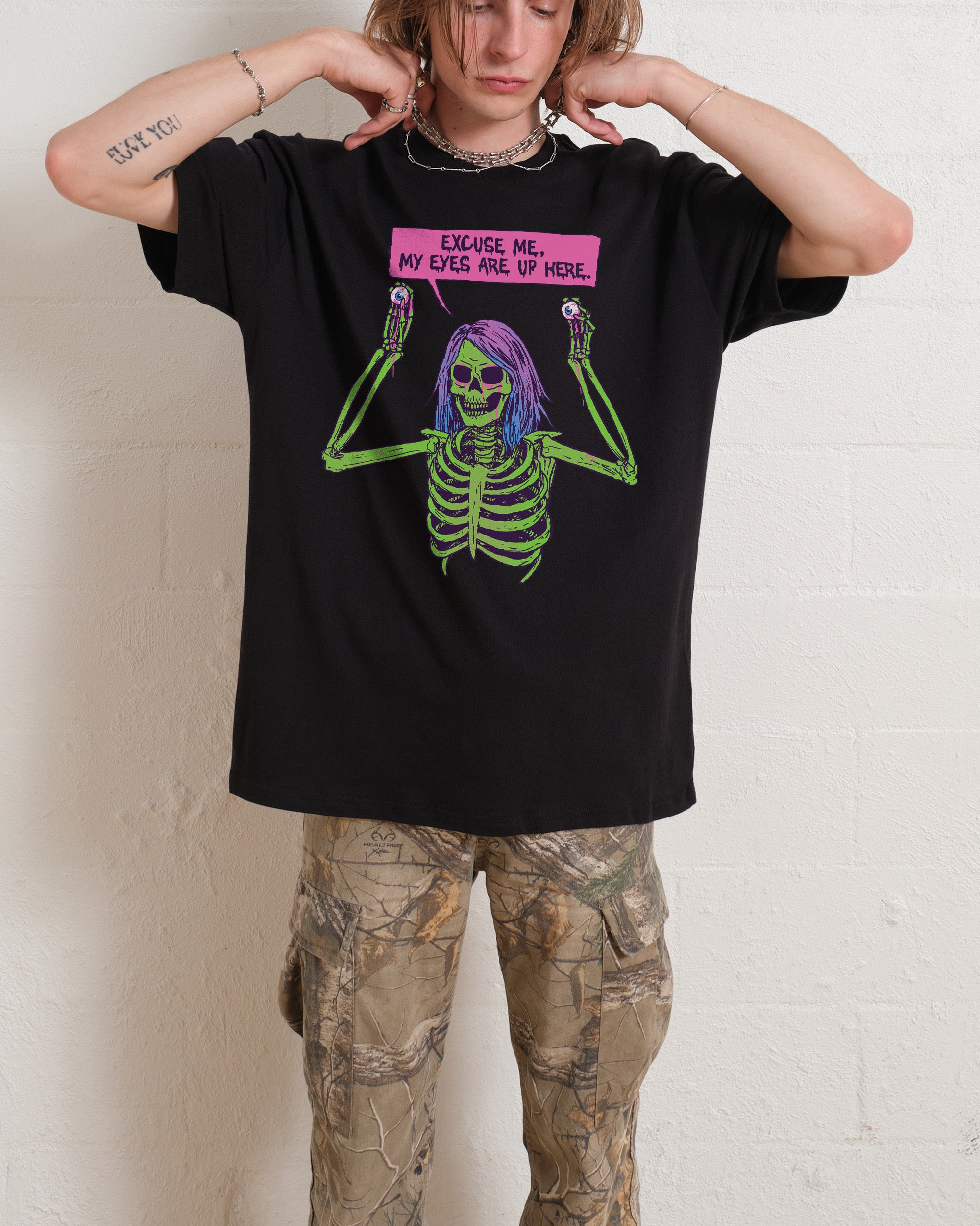 My Eyes are Up Here T-Shirt Australia Online