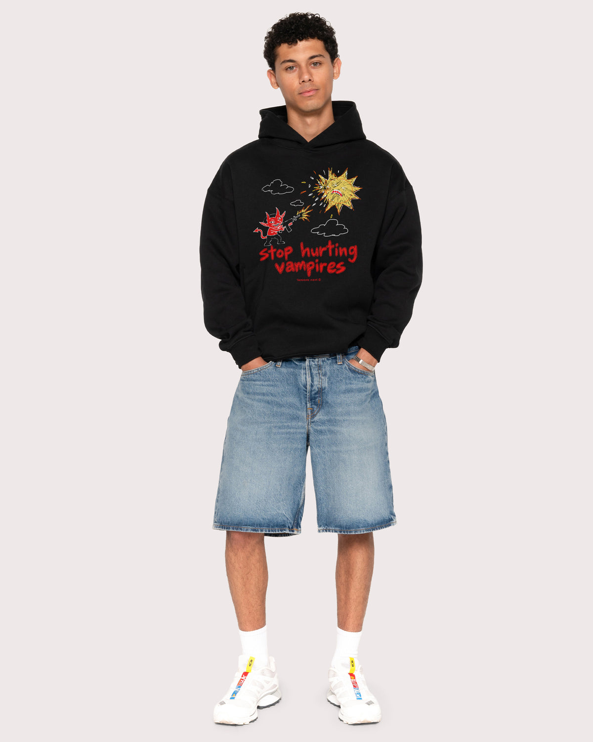 Stop Hurting Vampires Black Hoodie