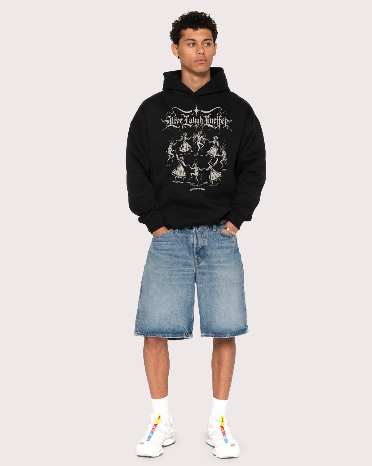 Life Live Laugh Lucifer Black Hoodie