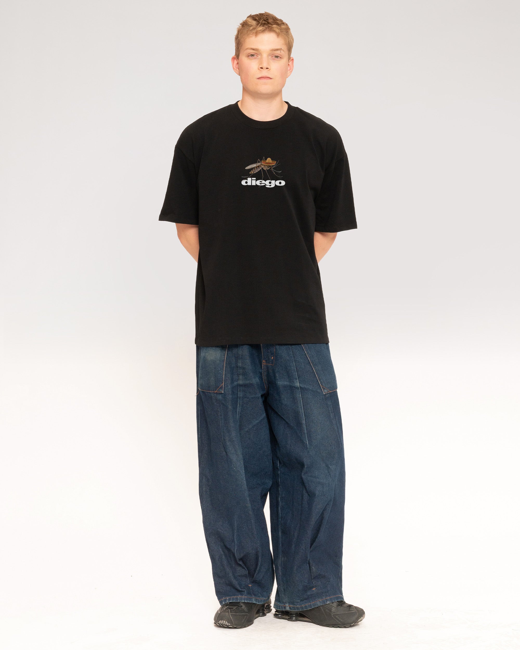 Diego Black Oversized Tee