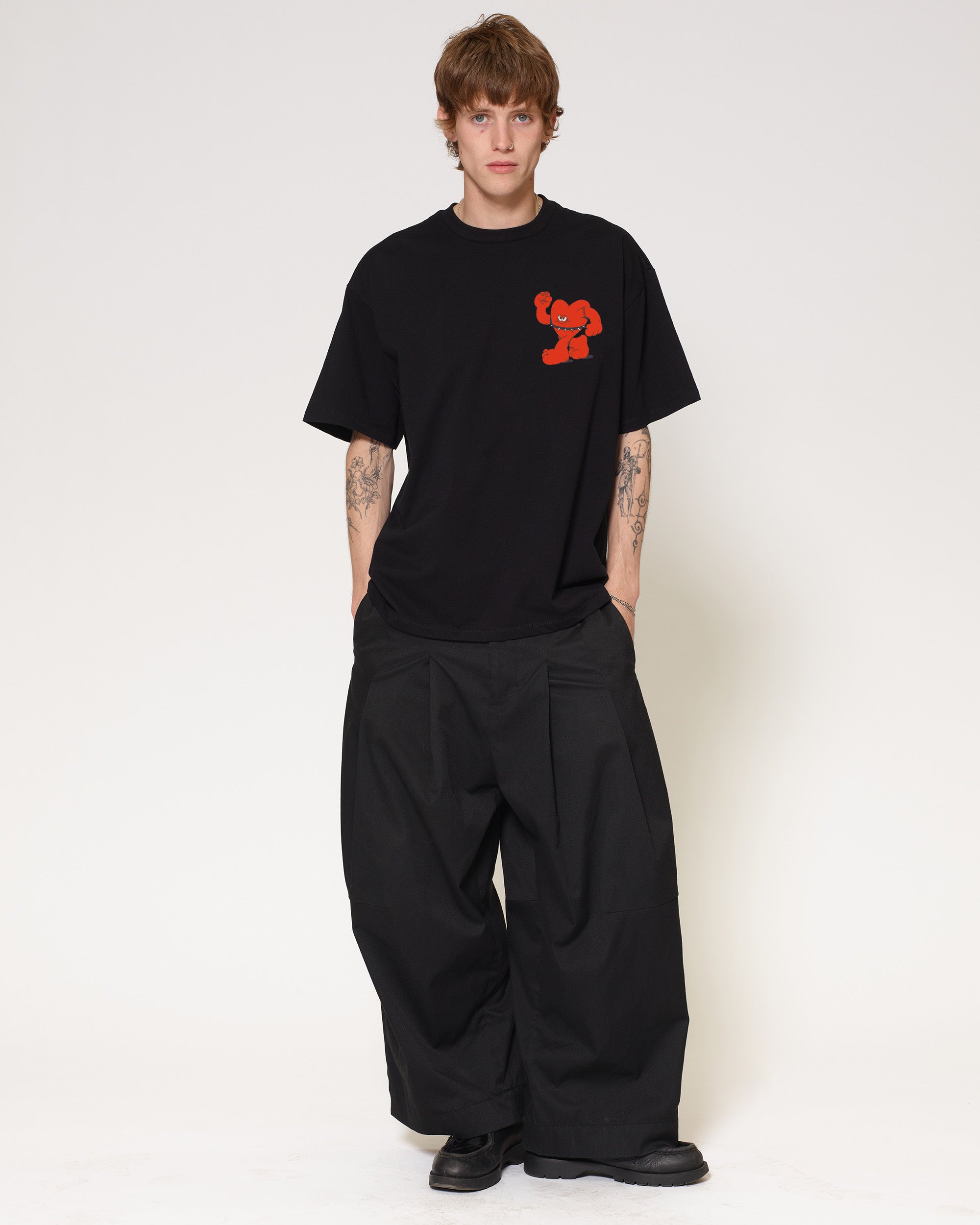 Hardcore Heartcore Black Oversized Tee