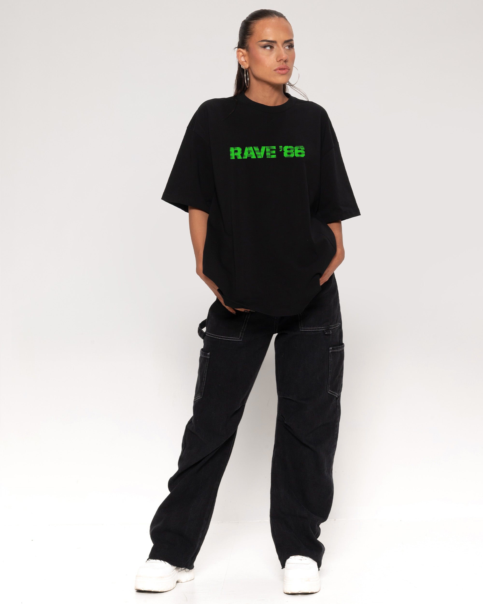 Chernobyl Rave '86 Black Oversized Tee