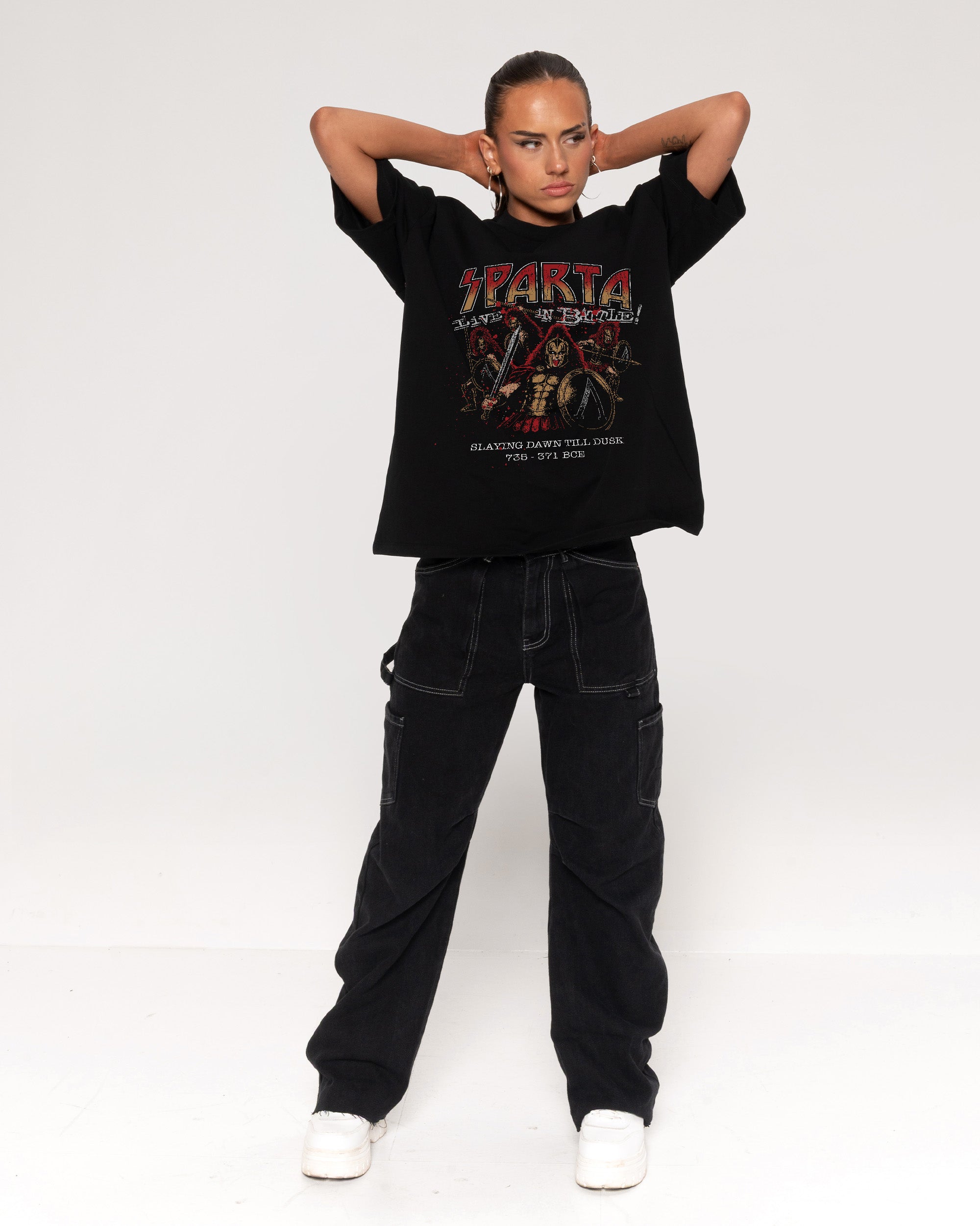 Sparta World Tour Black Oversized Tee