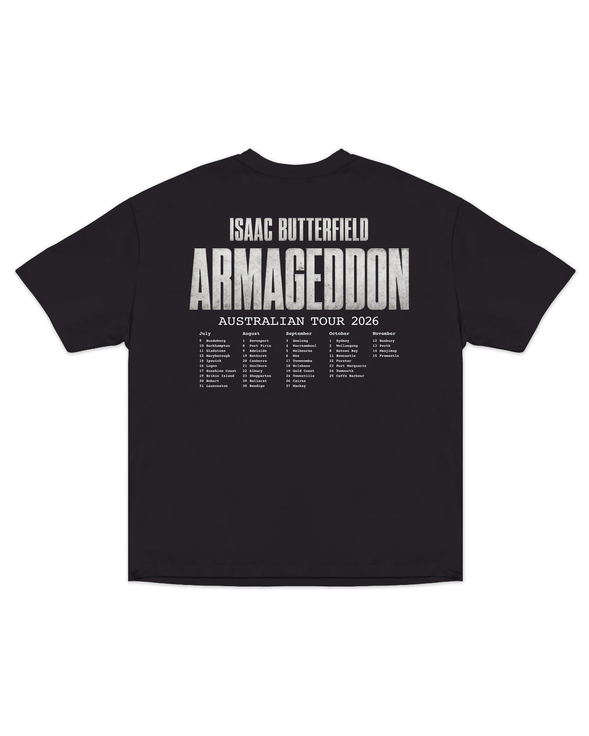 2026 Tour Merch Oversized Tee