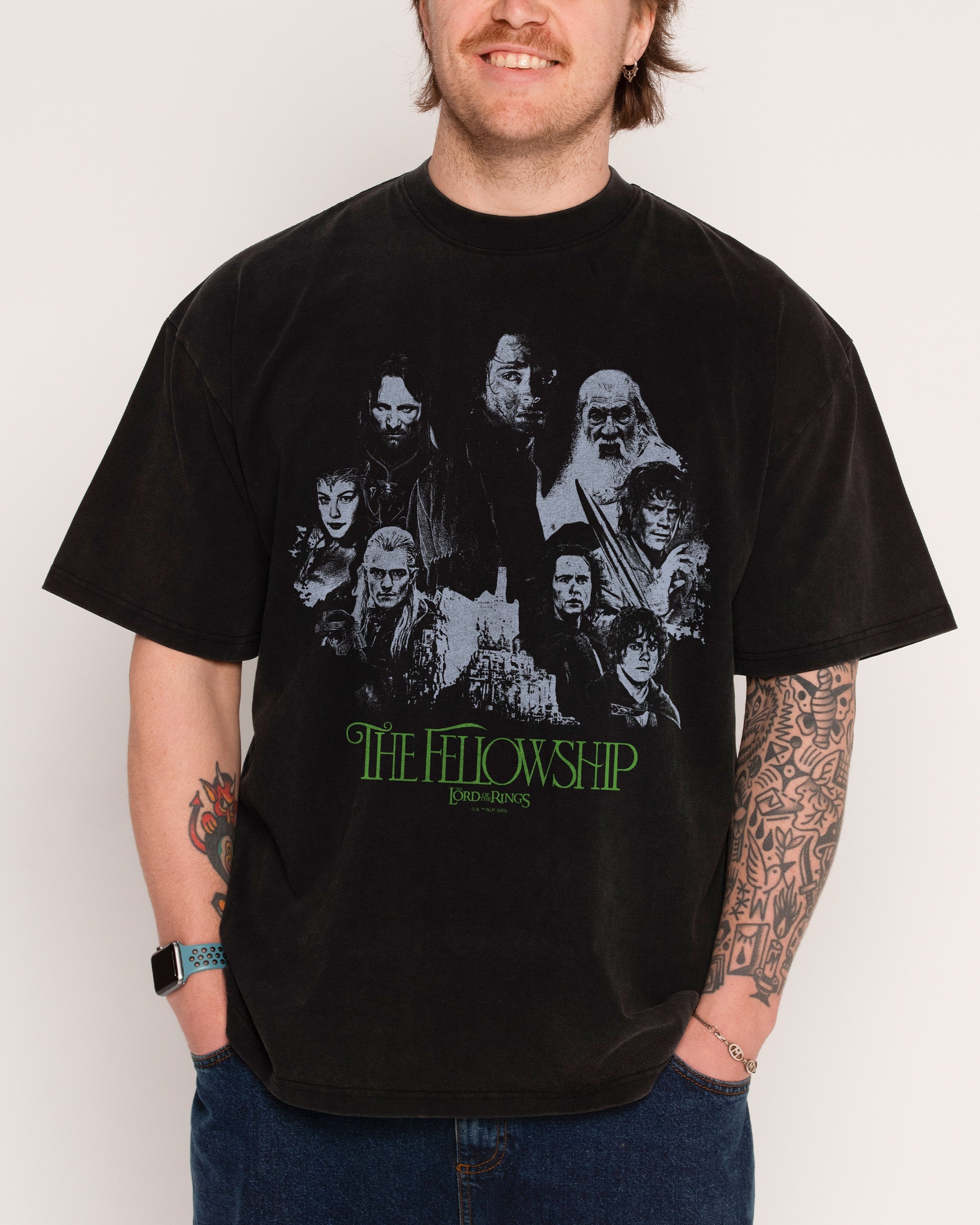 The Fellowship of the Ring Wash Tee Australia