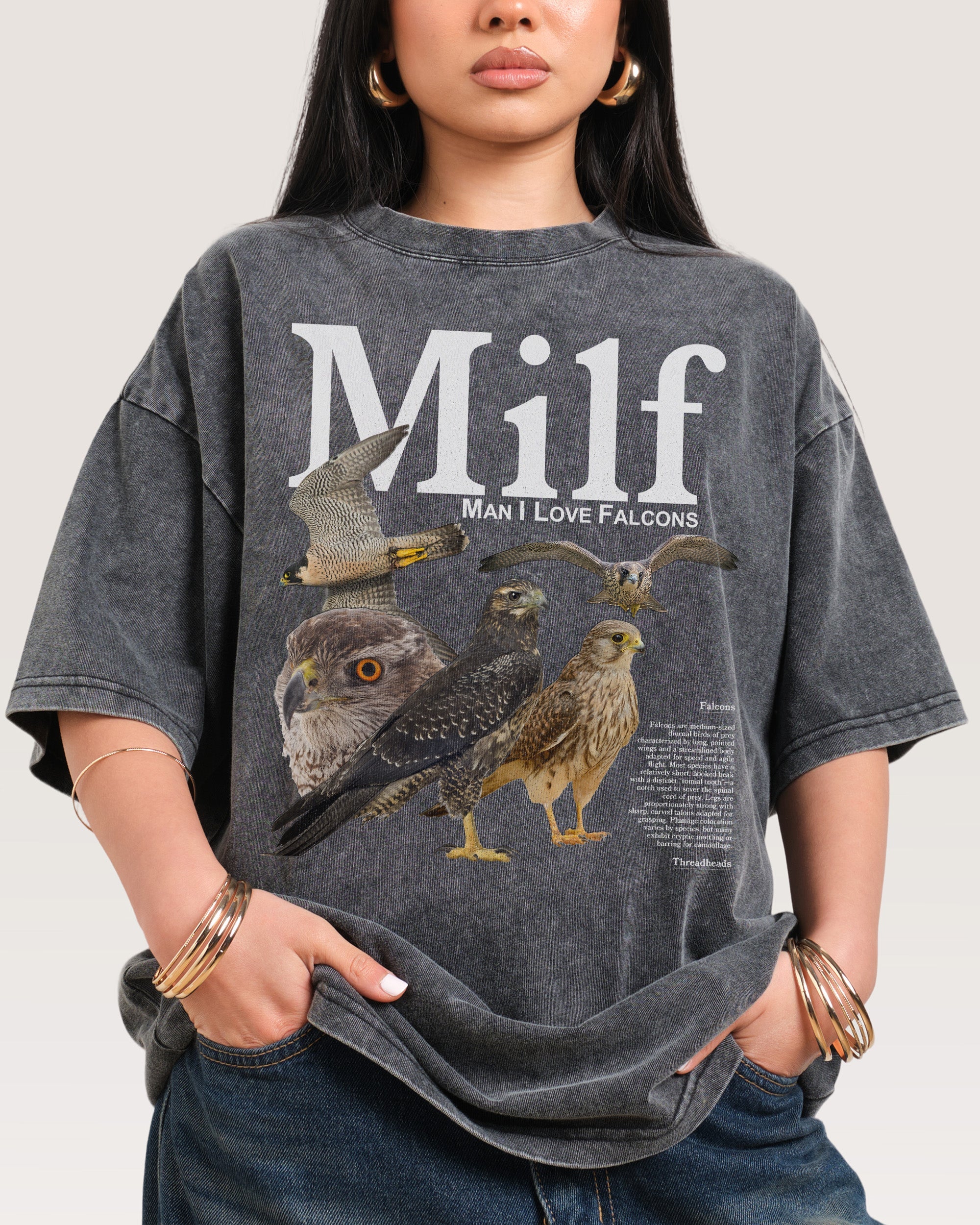 Man I Love Falcons Oversized Tee