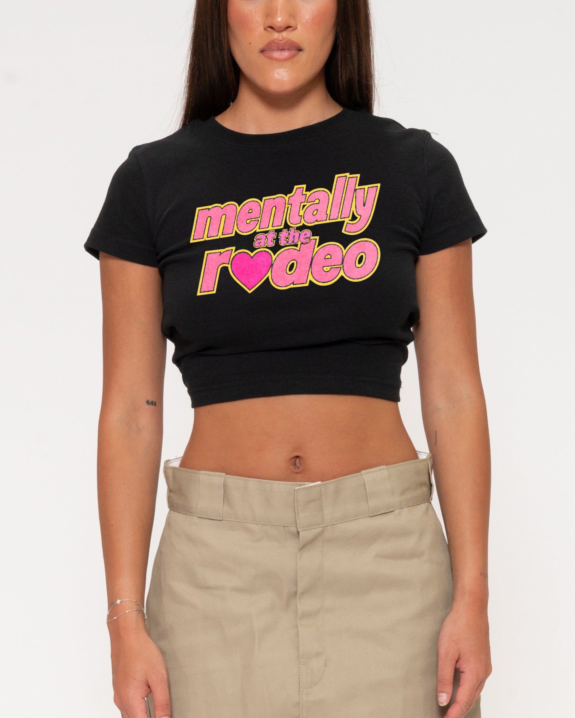 Mentally At The Rodeo Black Baby Tee