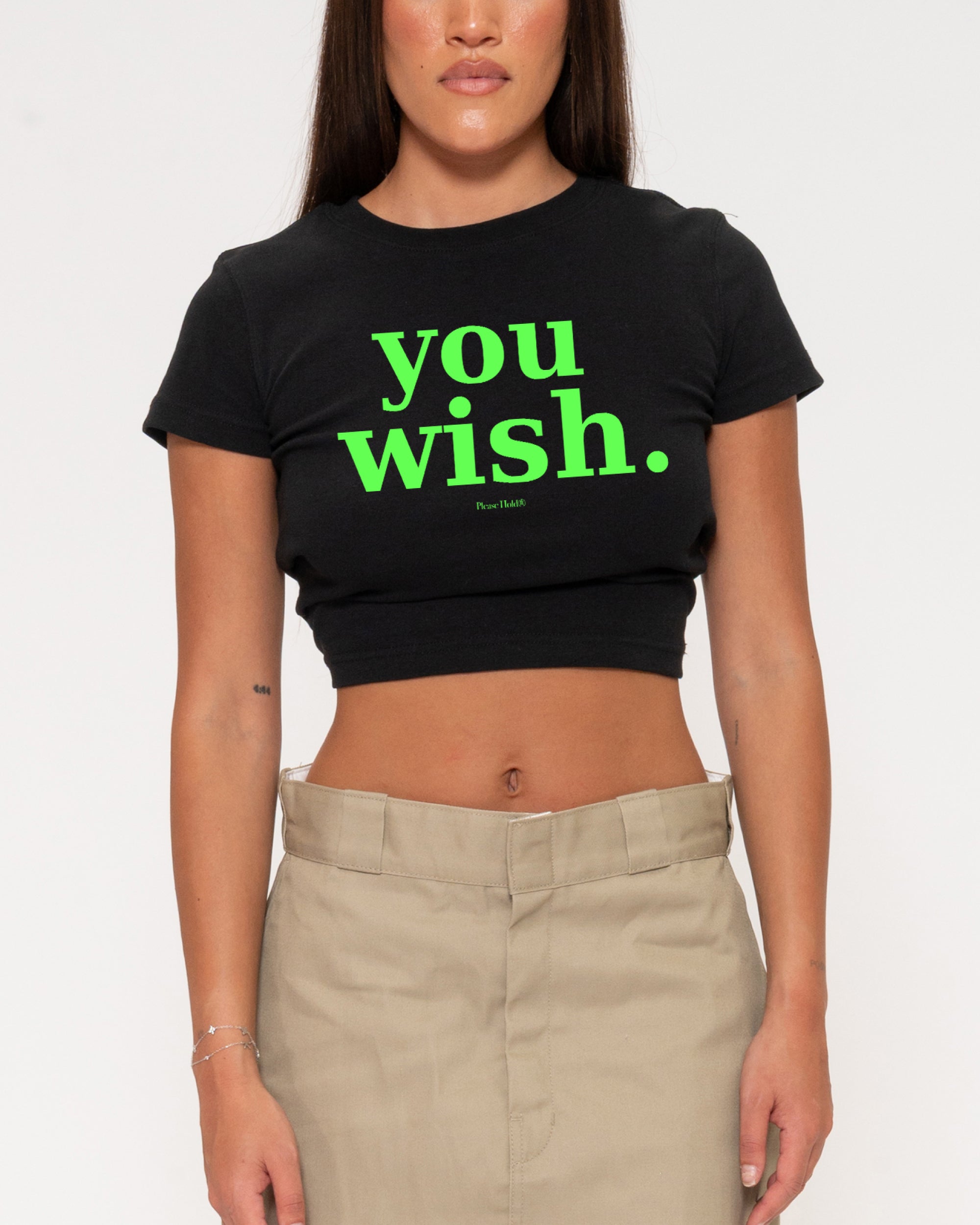 You Wish Black Baby Tee