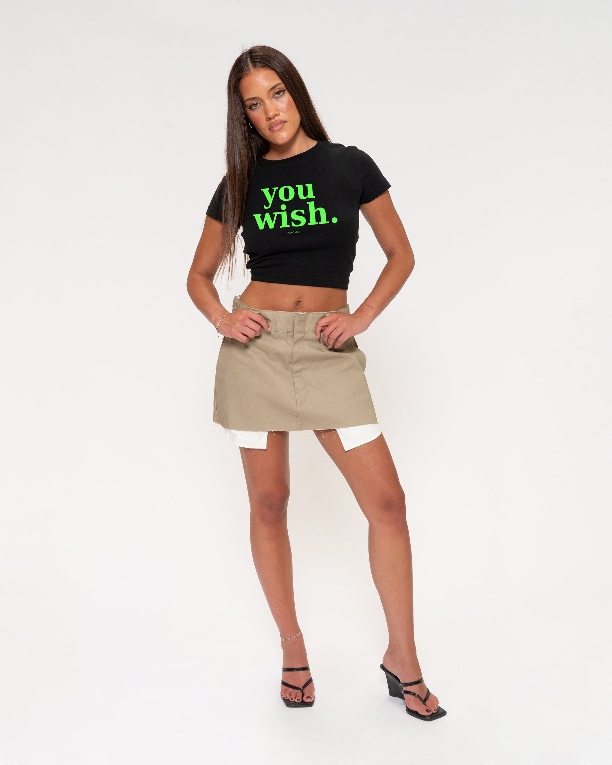 You Wish Black Baby Tee