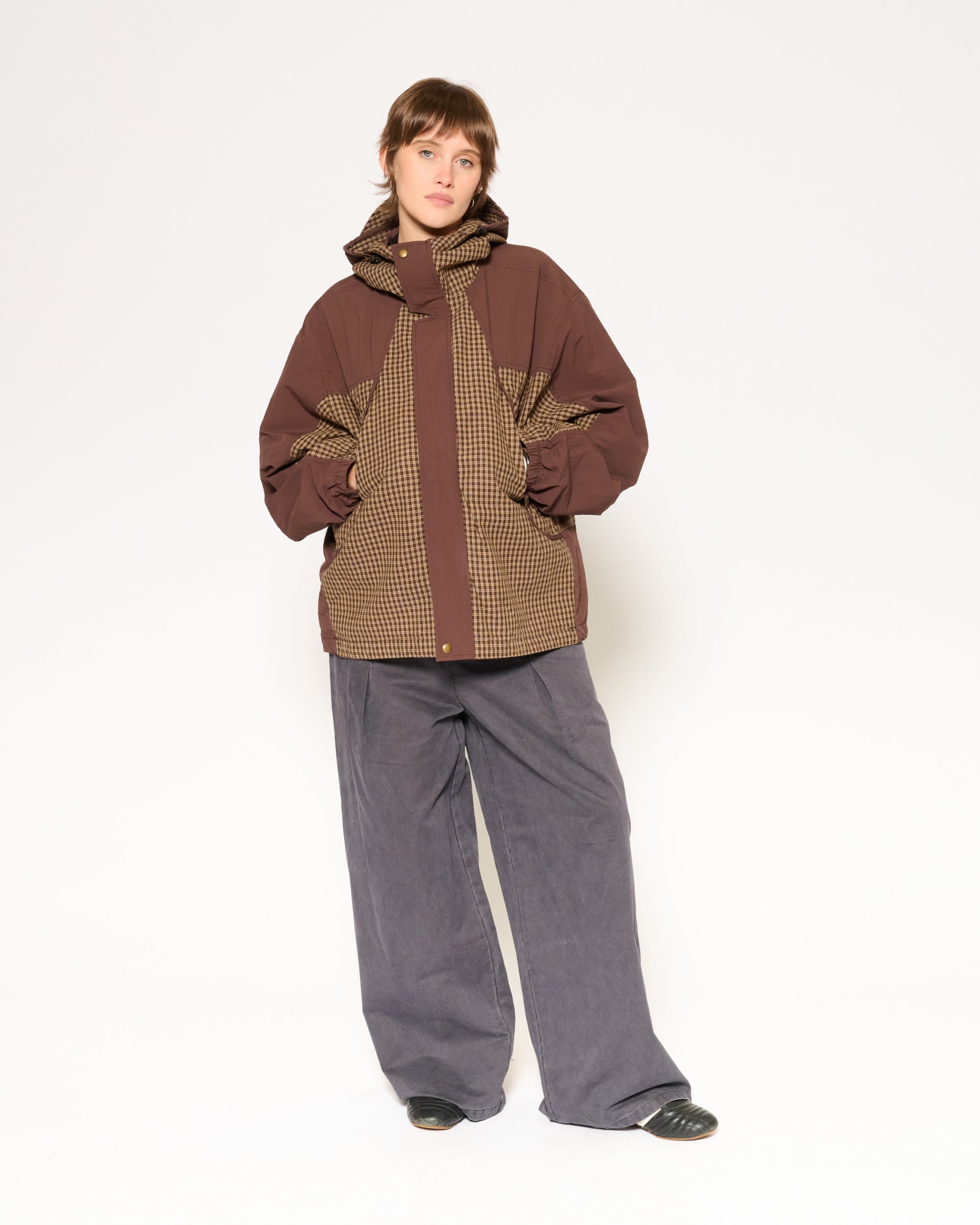 Cadence Checked Utility Jacket