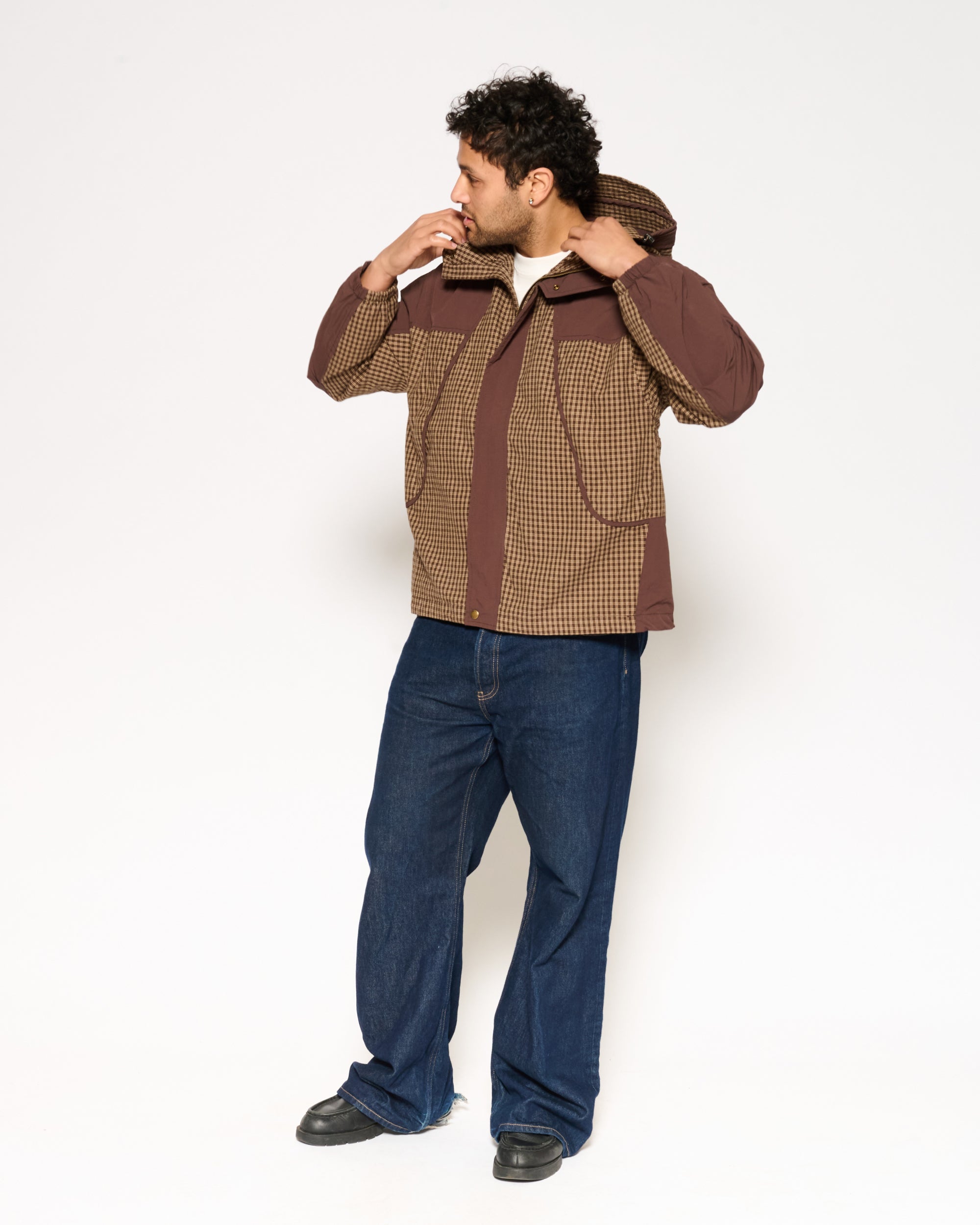 Cadence Checked Utility Jacket