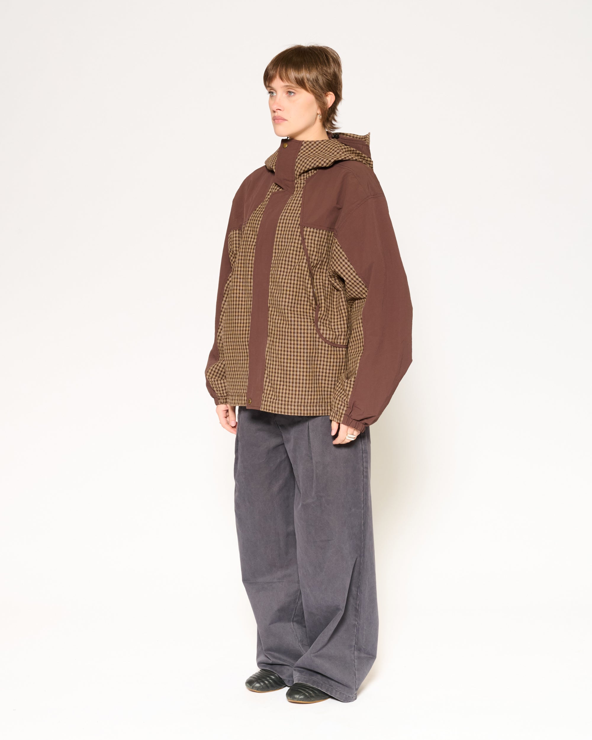 Cadence Checked Utility Jacket