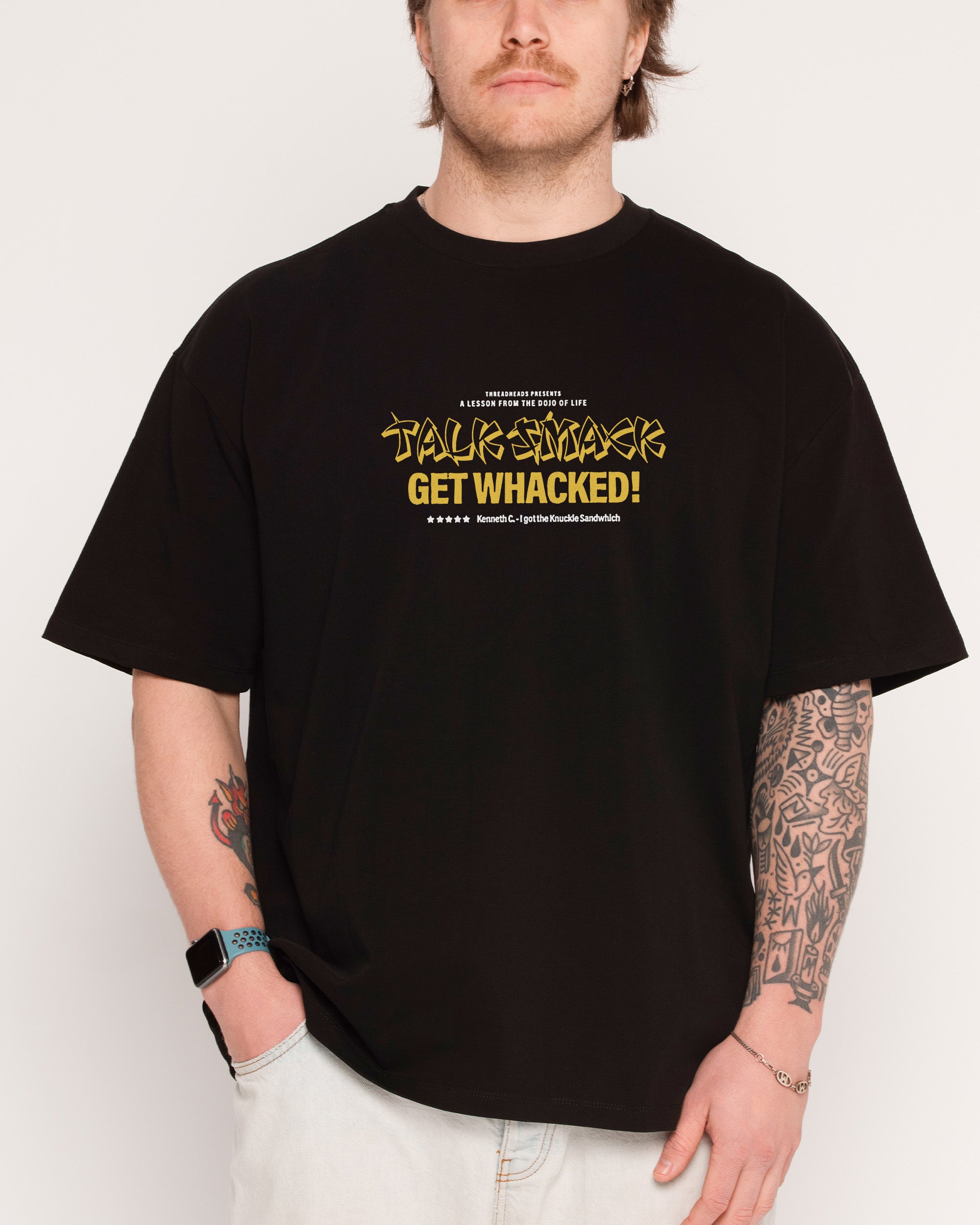 Talk Smack Black Oversized Tee