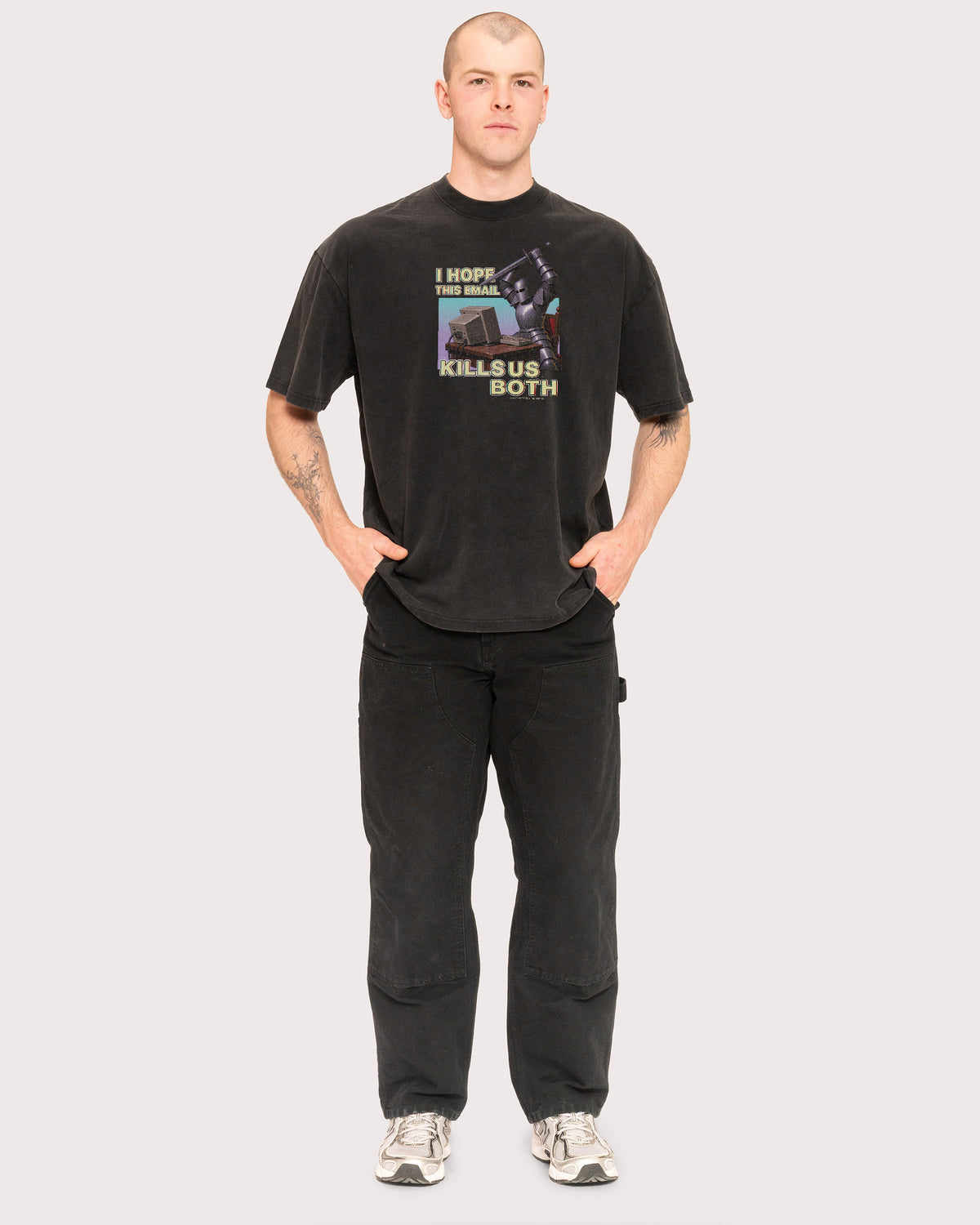 Killer Email Black Stone Oversized Tee