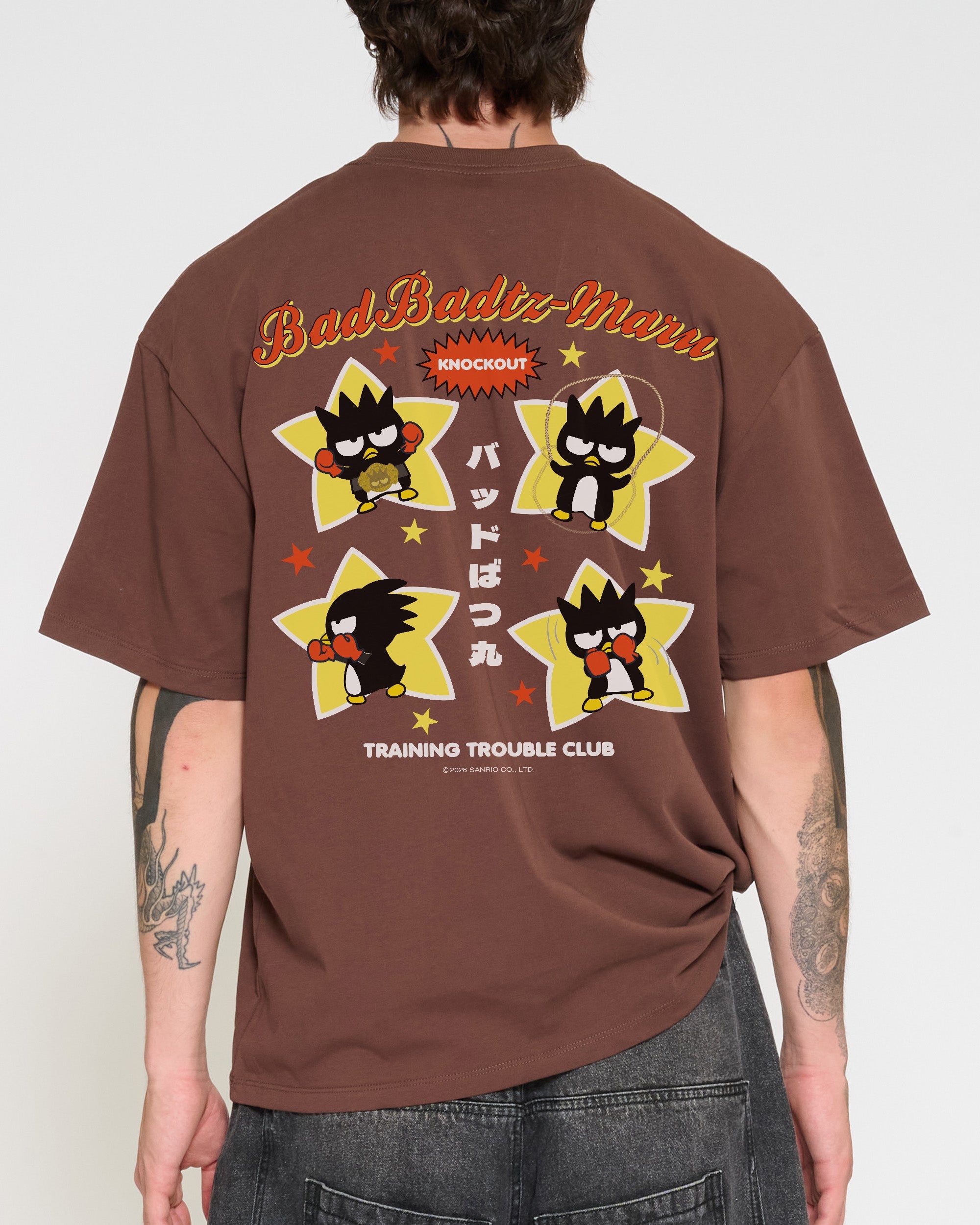 Bad Badtz-Maru Training Trouble Oversized Tee Official Hello Kitty and Friends collab Threadheads