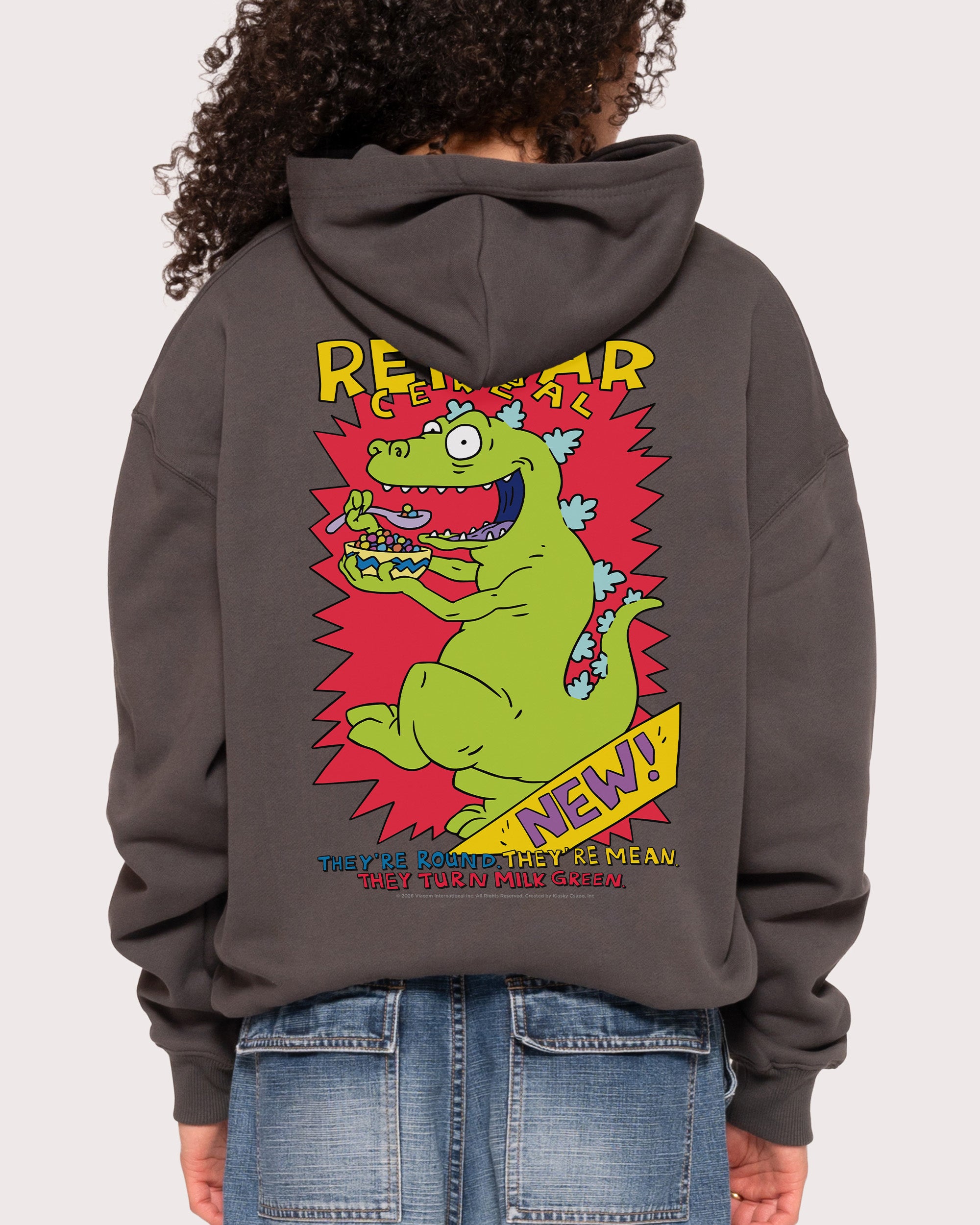 Reptar Cereal Charcoal Hoodie