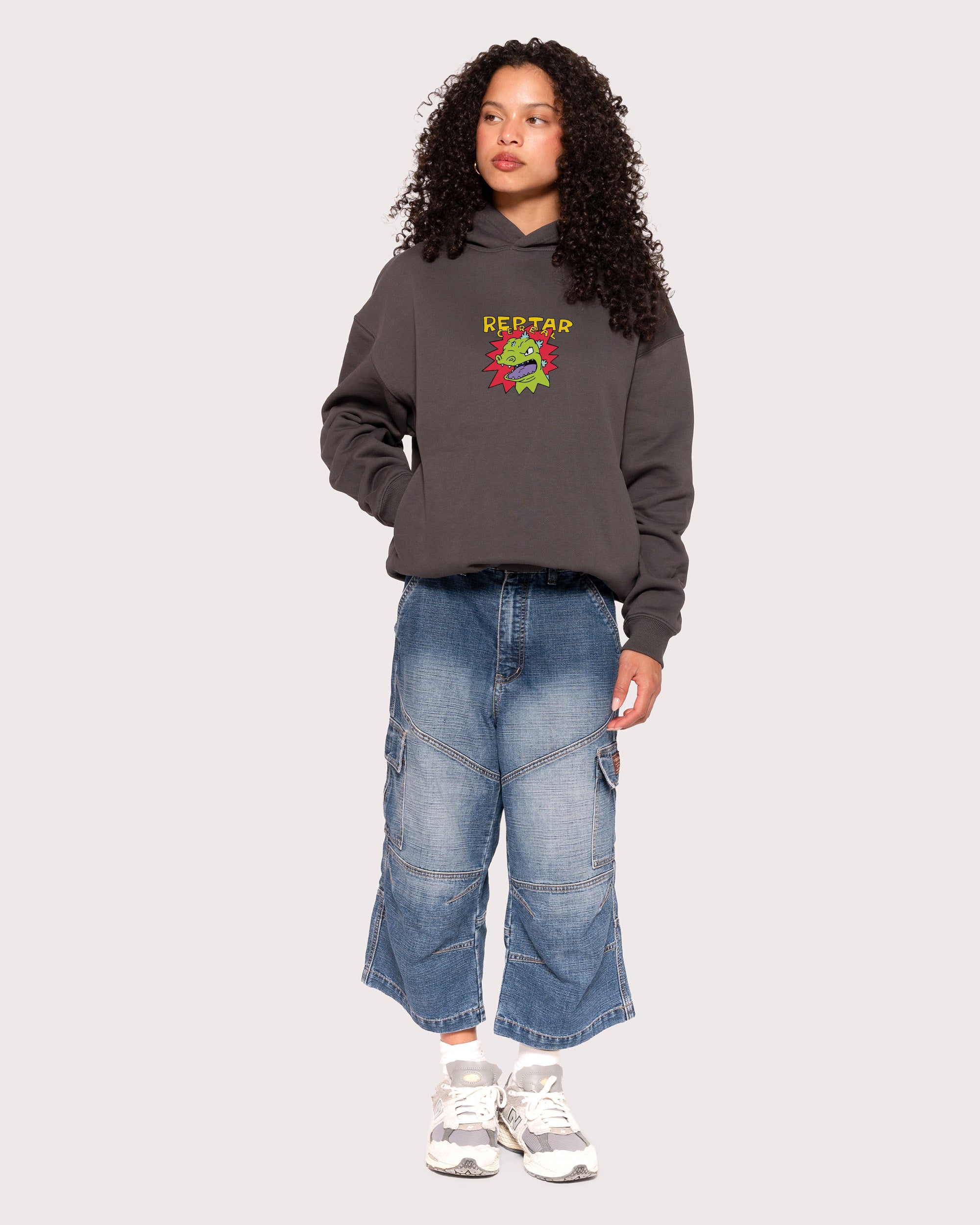Reptar Cereal Charcoal Hoodie