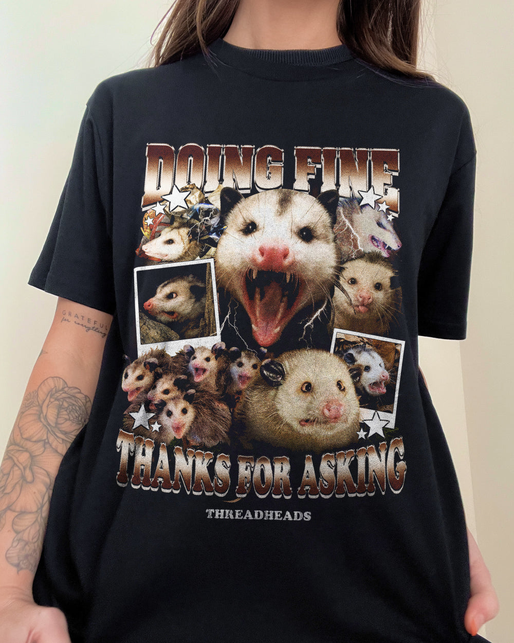 Doing Fine Opossum T-Shirt Australia Online