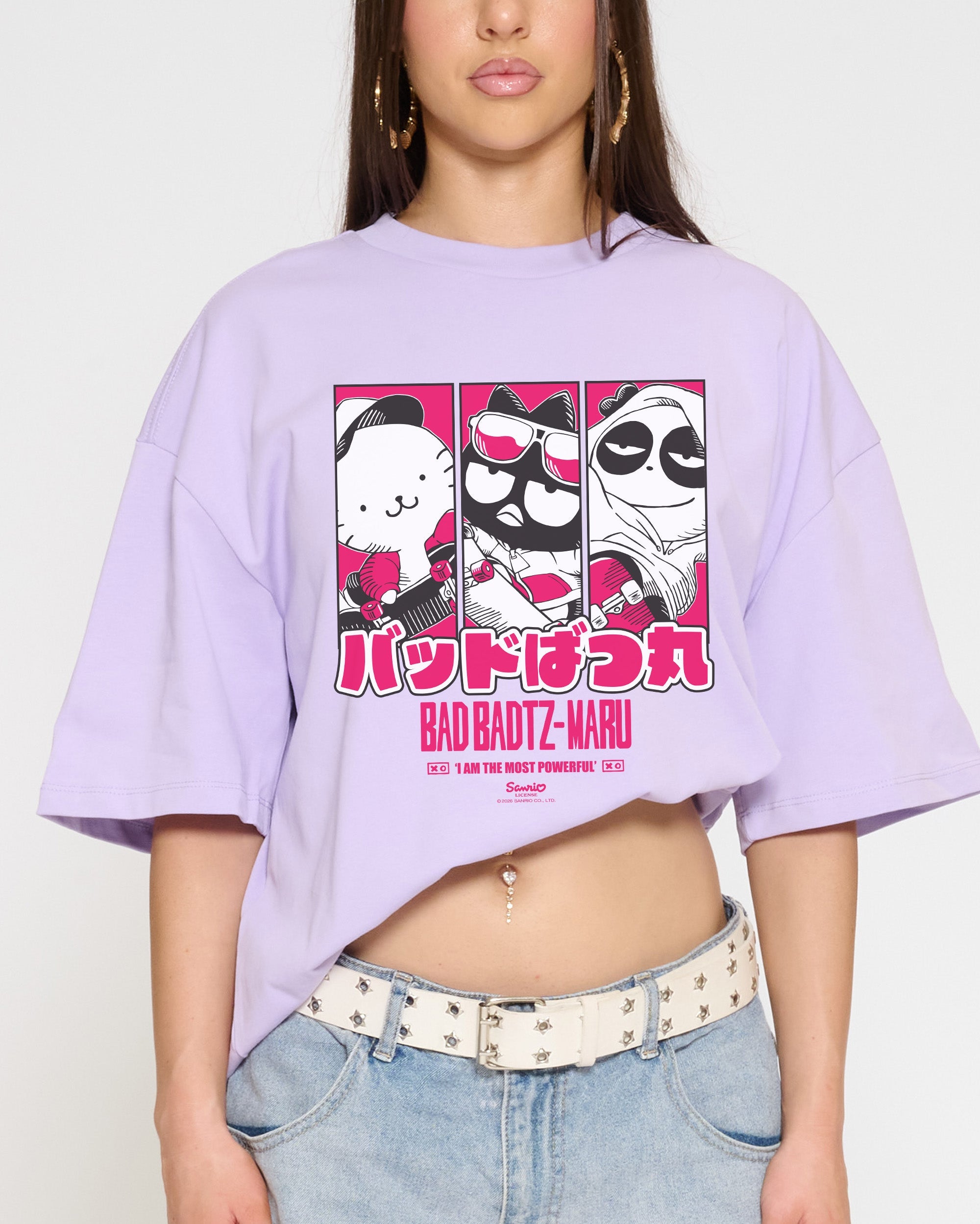 Bad Badtz-Maru Skate Oversized Tee Official Hello Kitty and Friends collab Threadheads