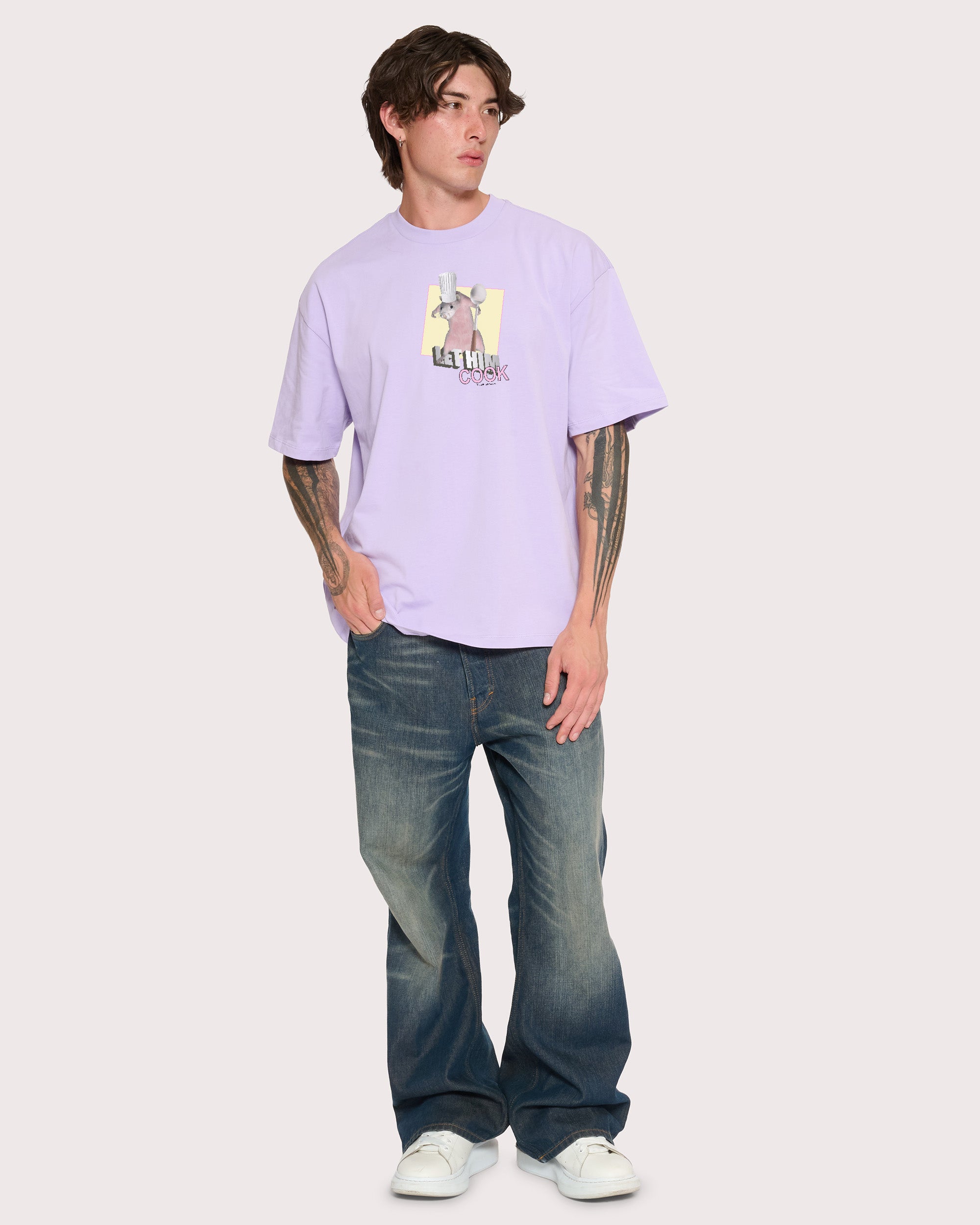 Let Him Cook Lilac Oversized Tee
