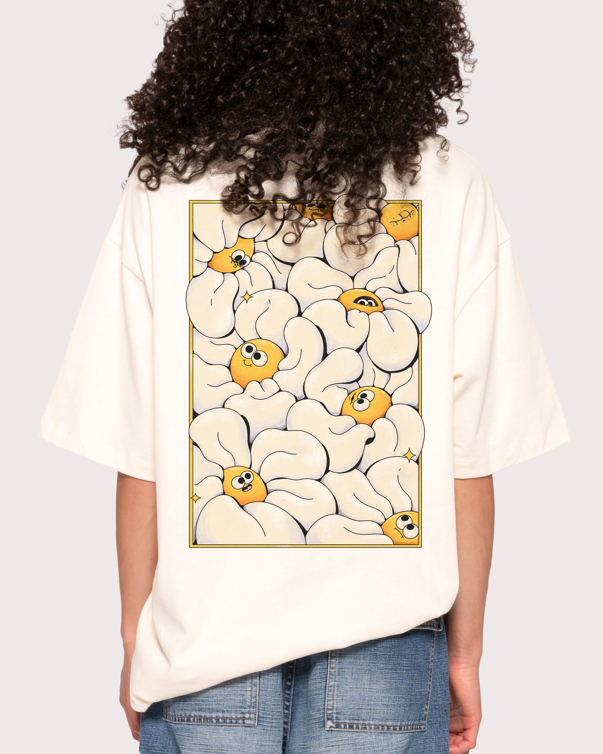 Among the Daisies Front and Back Oversized Tee
