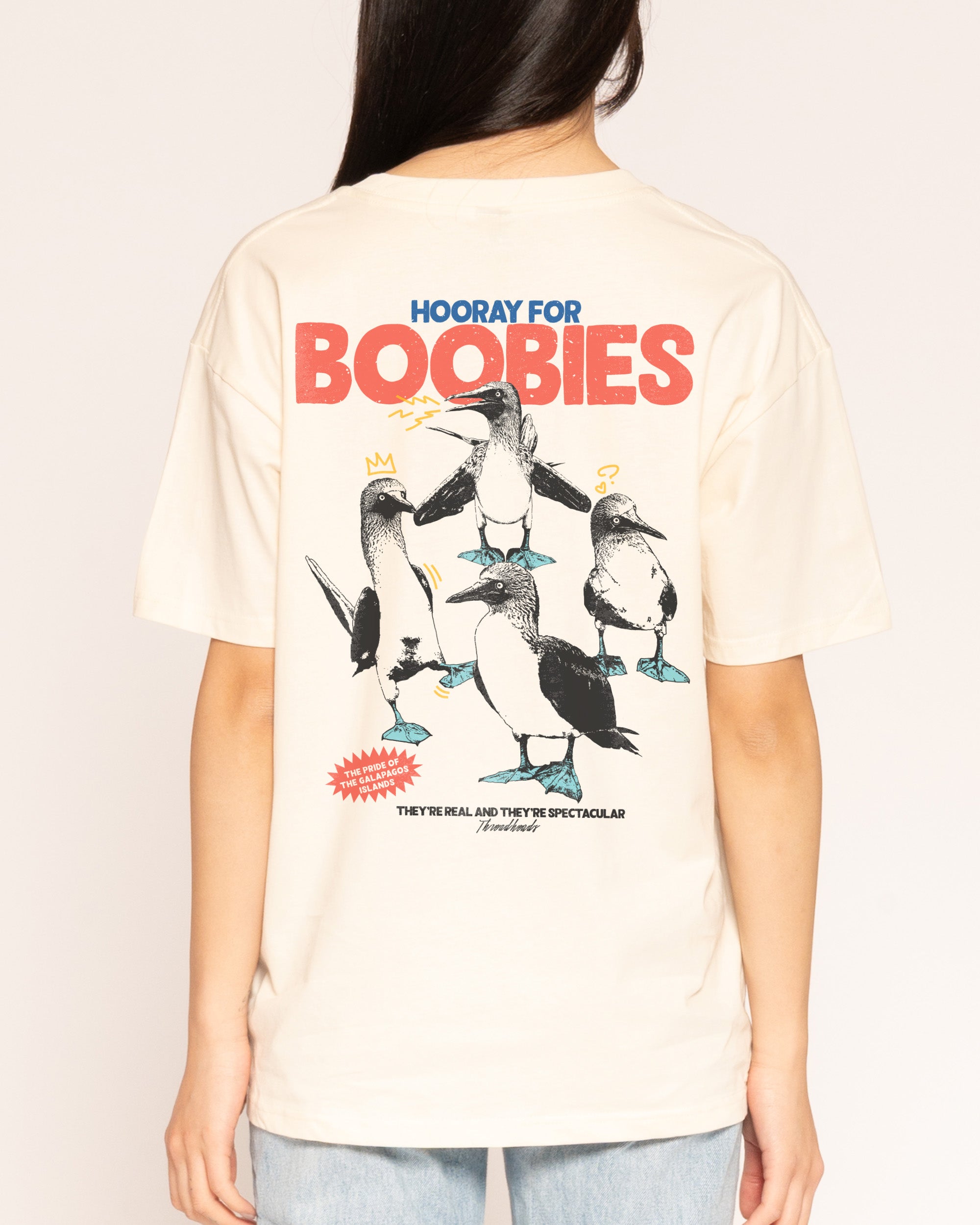 Hooray for Boobies Front and Back T-Shirt – view 2