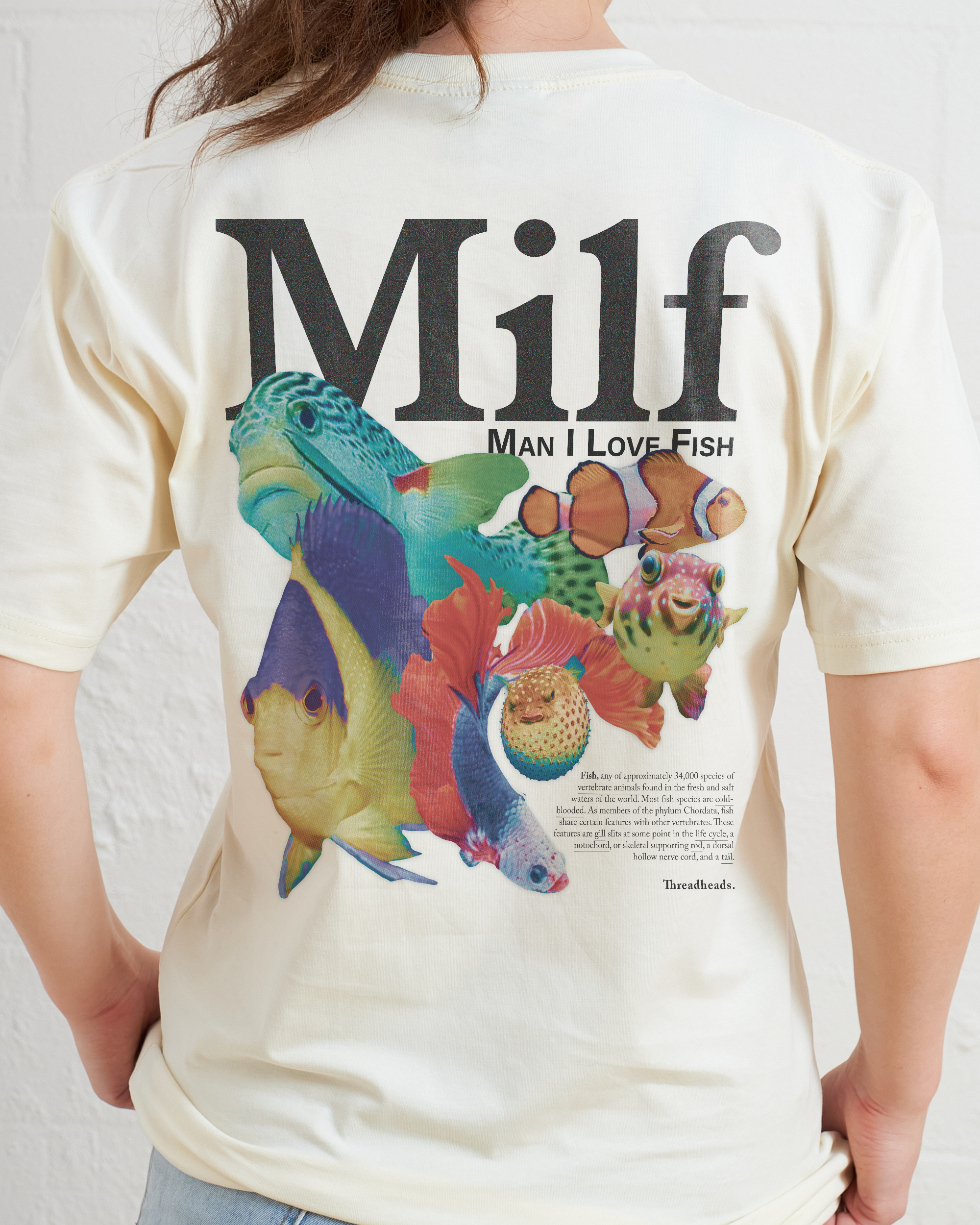 Man I Love Fish Front and Back T-Shirt Australia Online