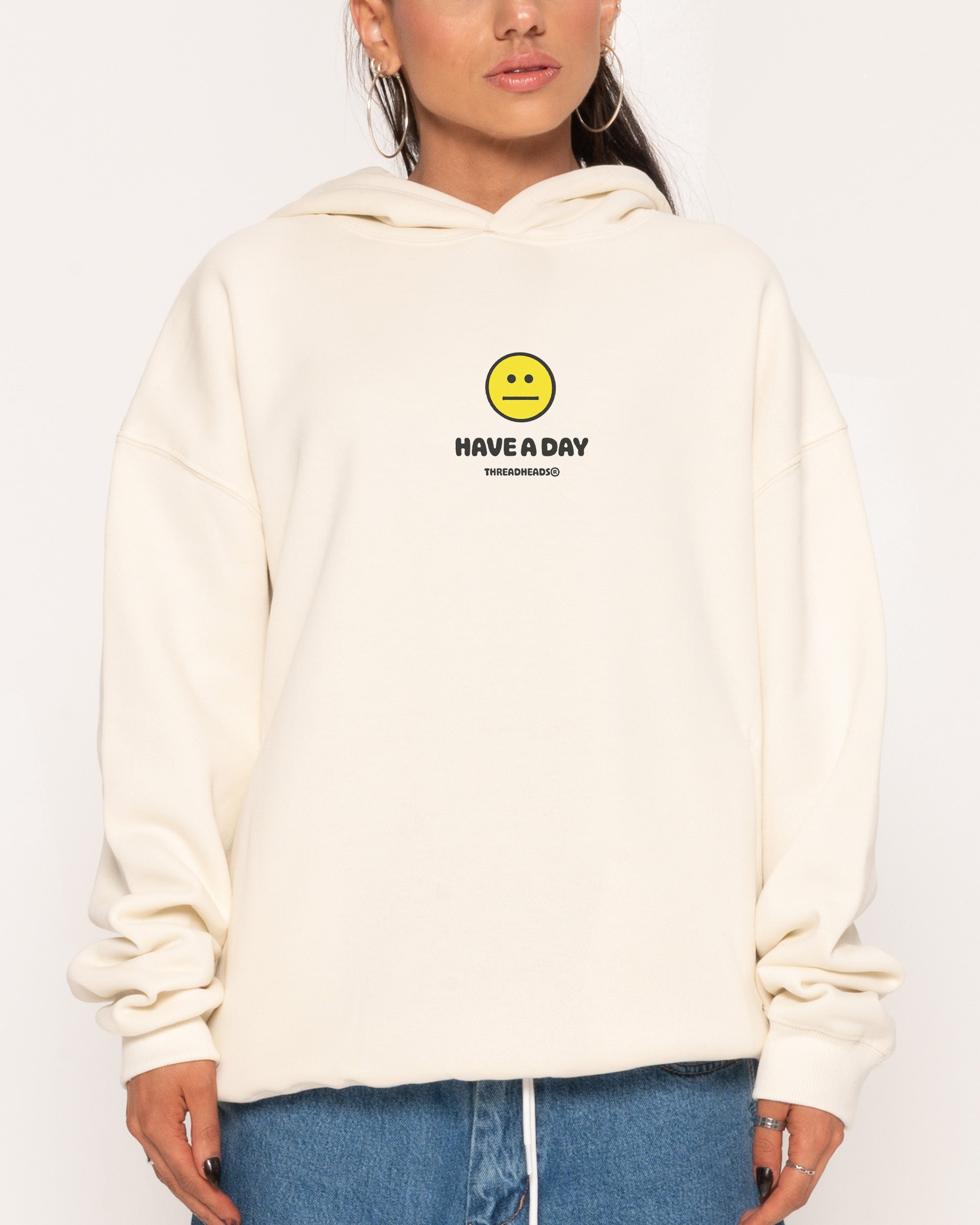 Have A Day Natural Hoodie