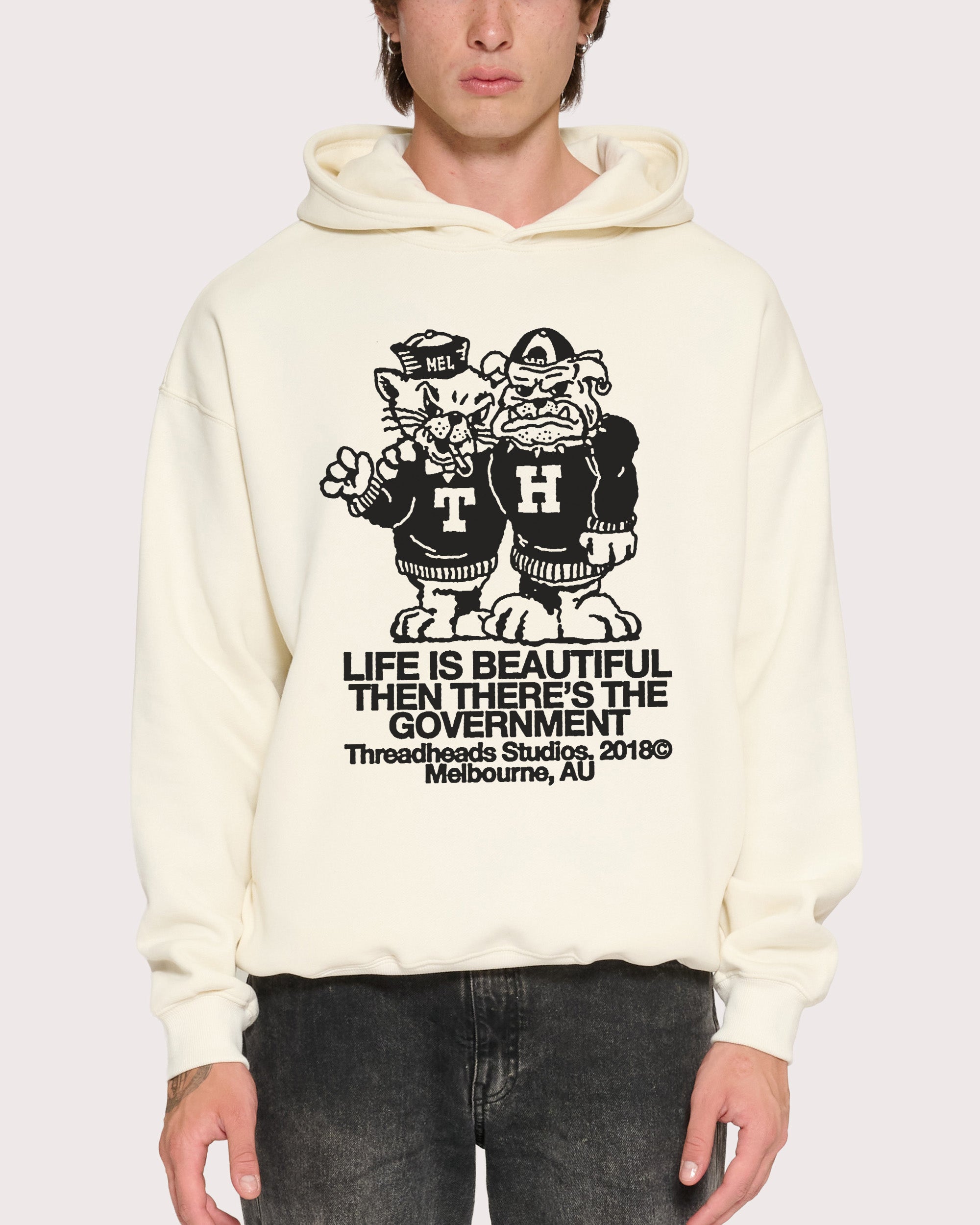 Life is Beautiful Natural Hoodie