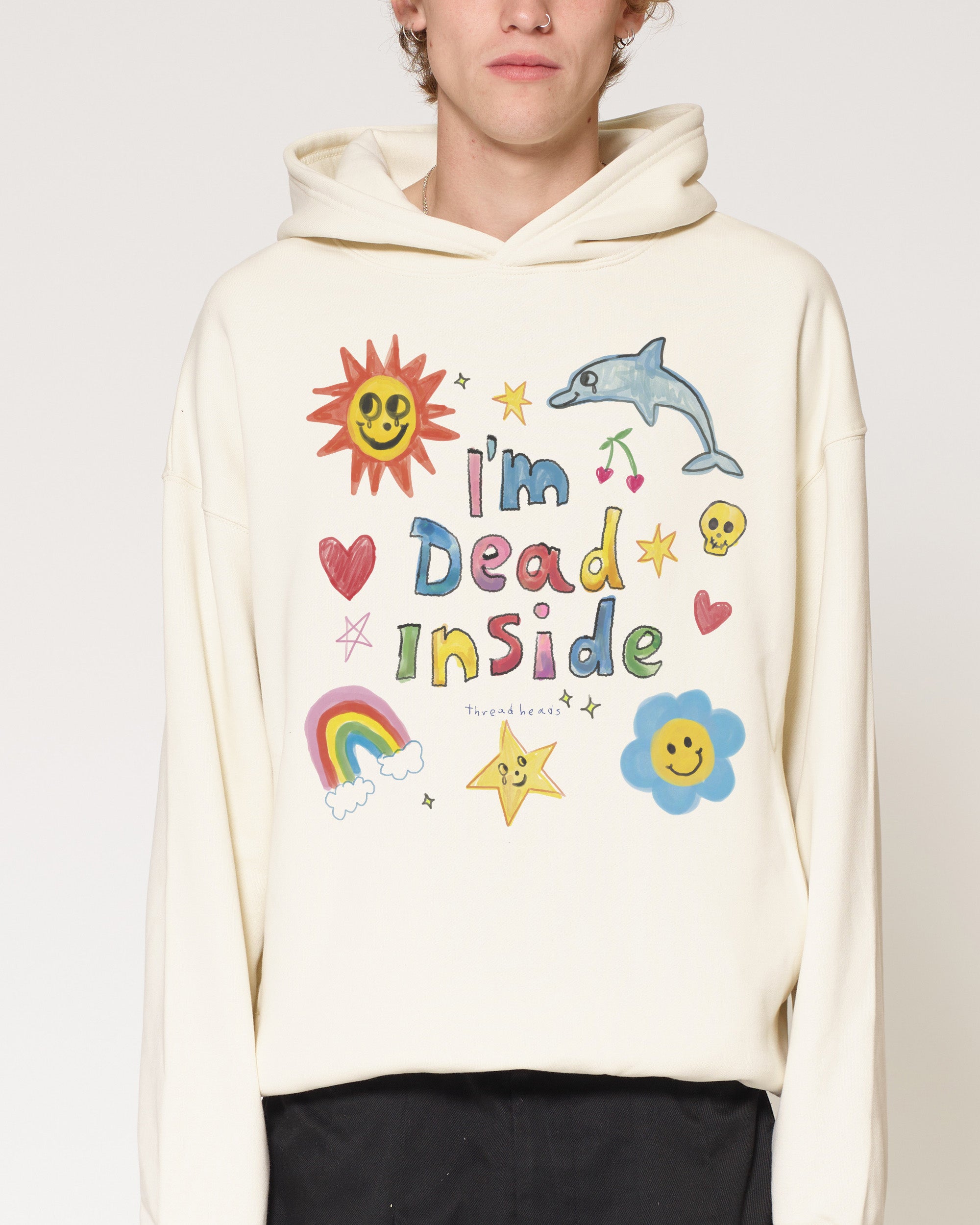 I’m Dead Inside Natural Hoodie