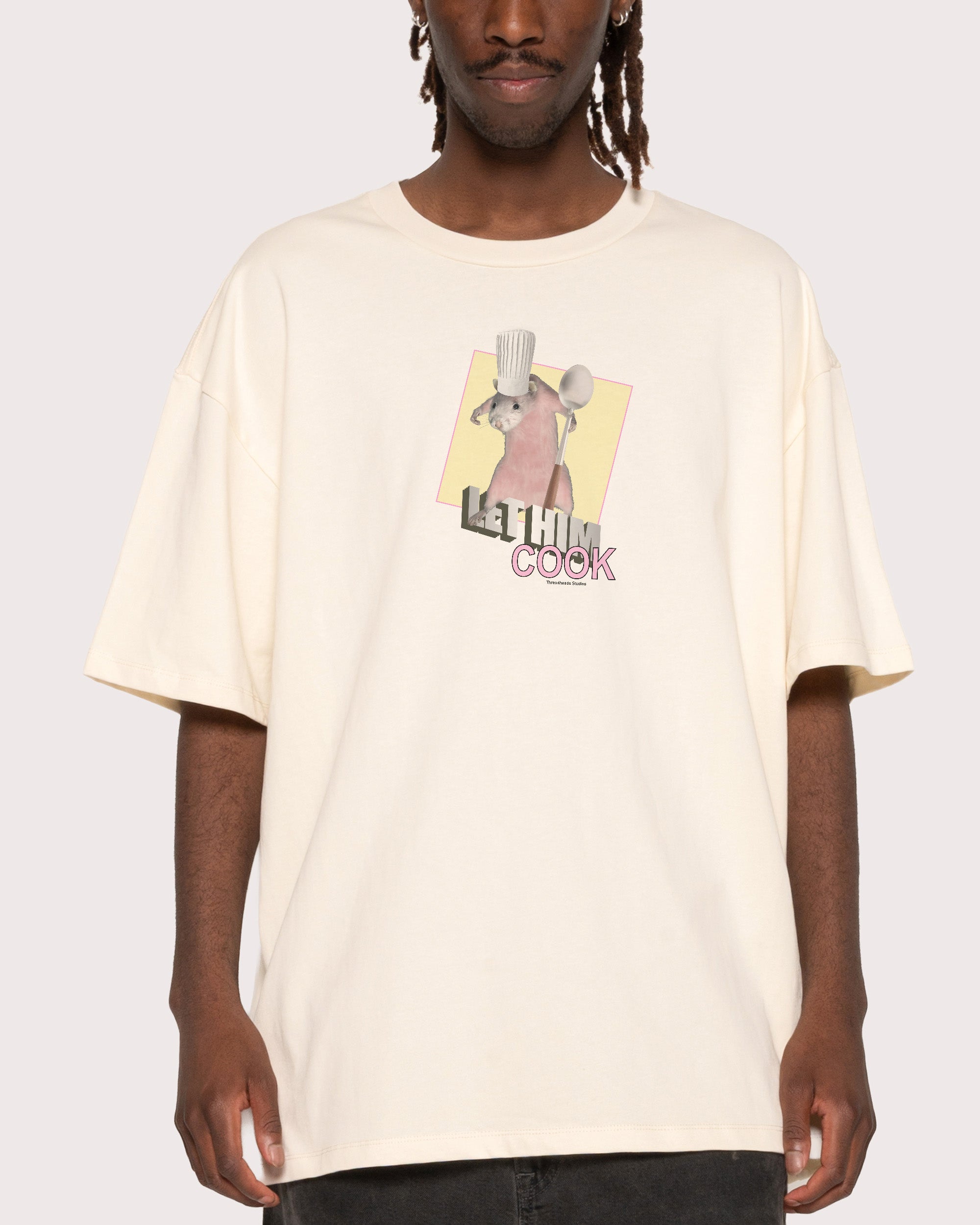 Let Him Cook Natural Oversized Tee