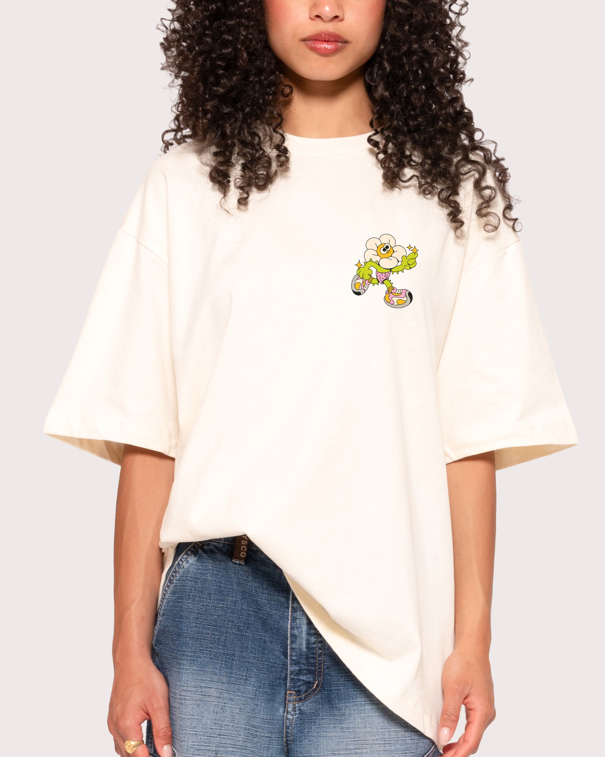 Among the Daisies Front and Back Oversized Tee