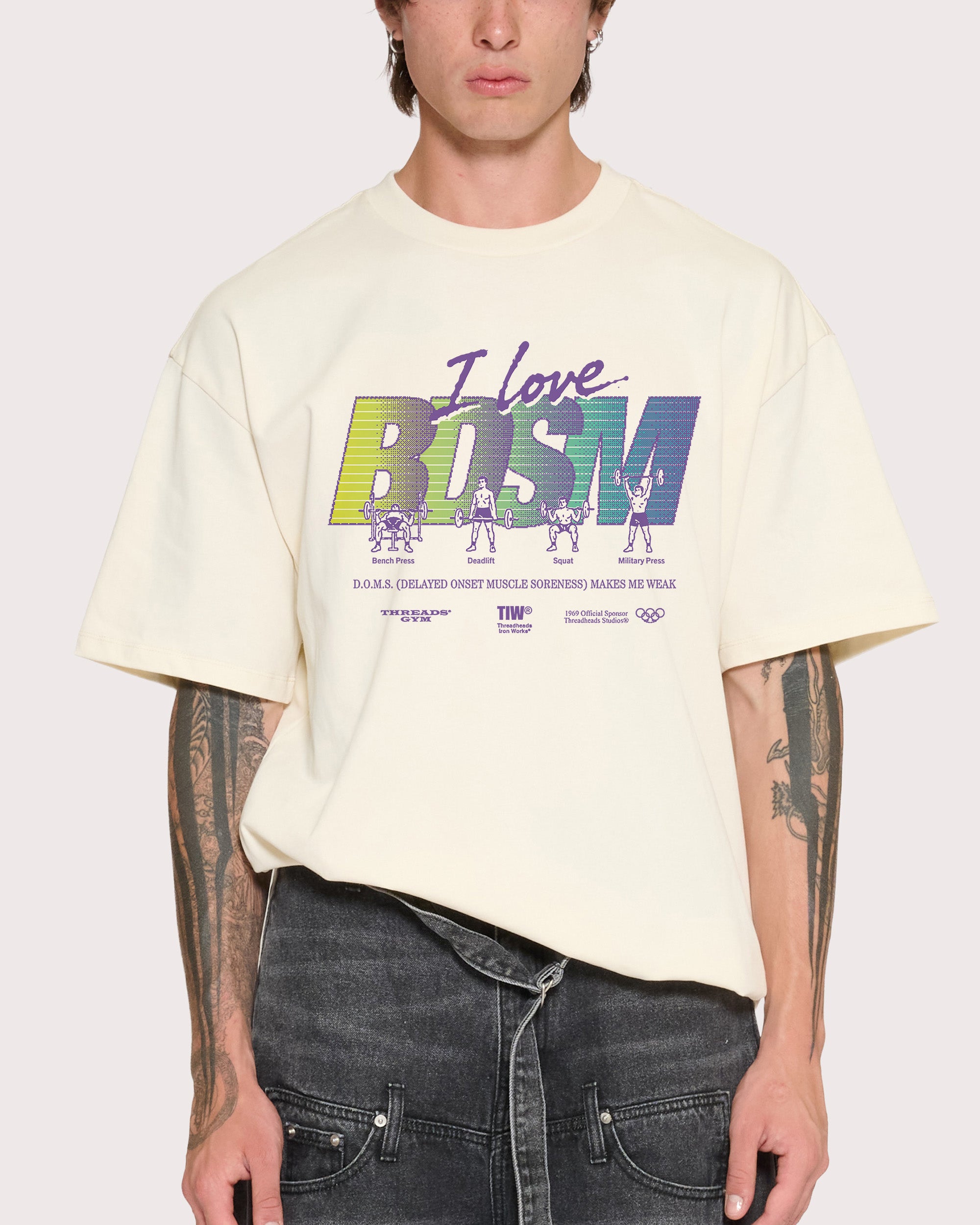 I Love BDSM Natural Oversized Tee