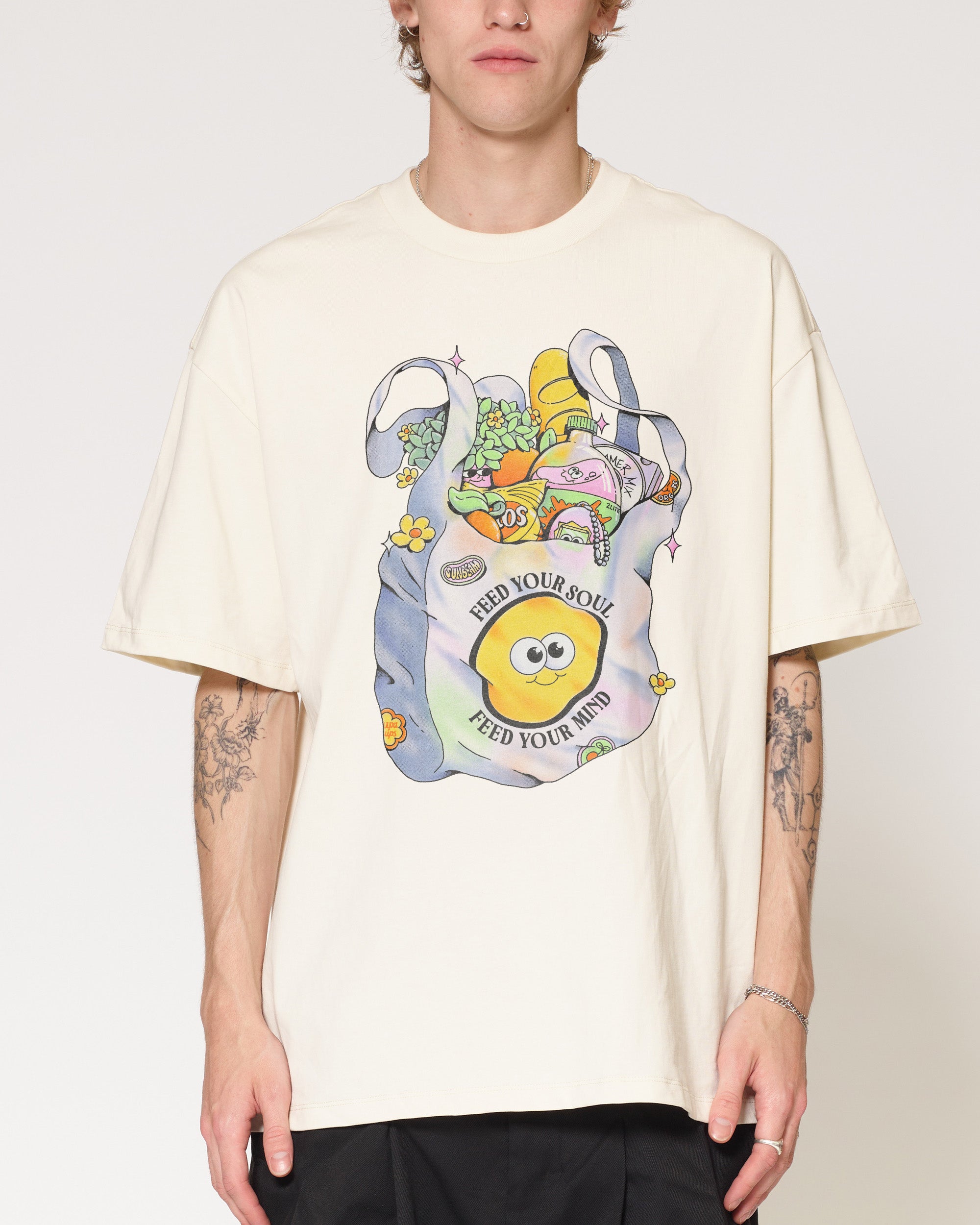 Feed Your Soul Natural Oversized Tee