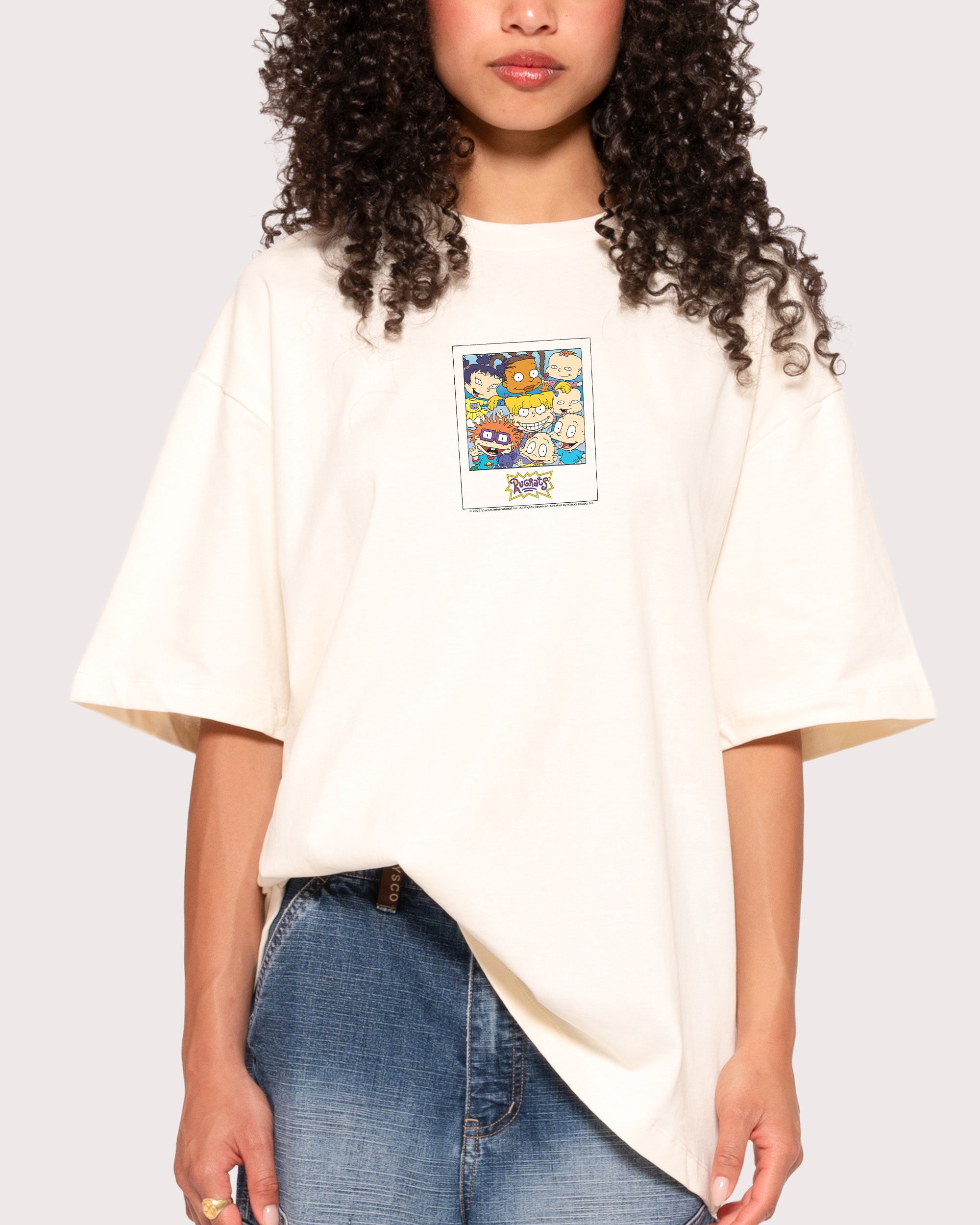 Rugrats Polaroid Natural Oversized Tee