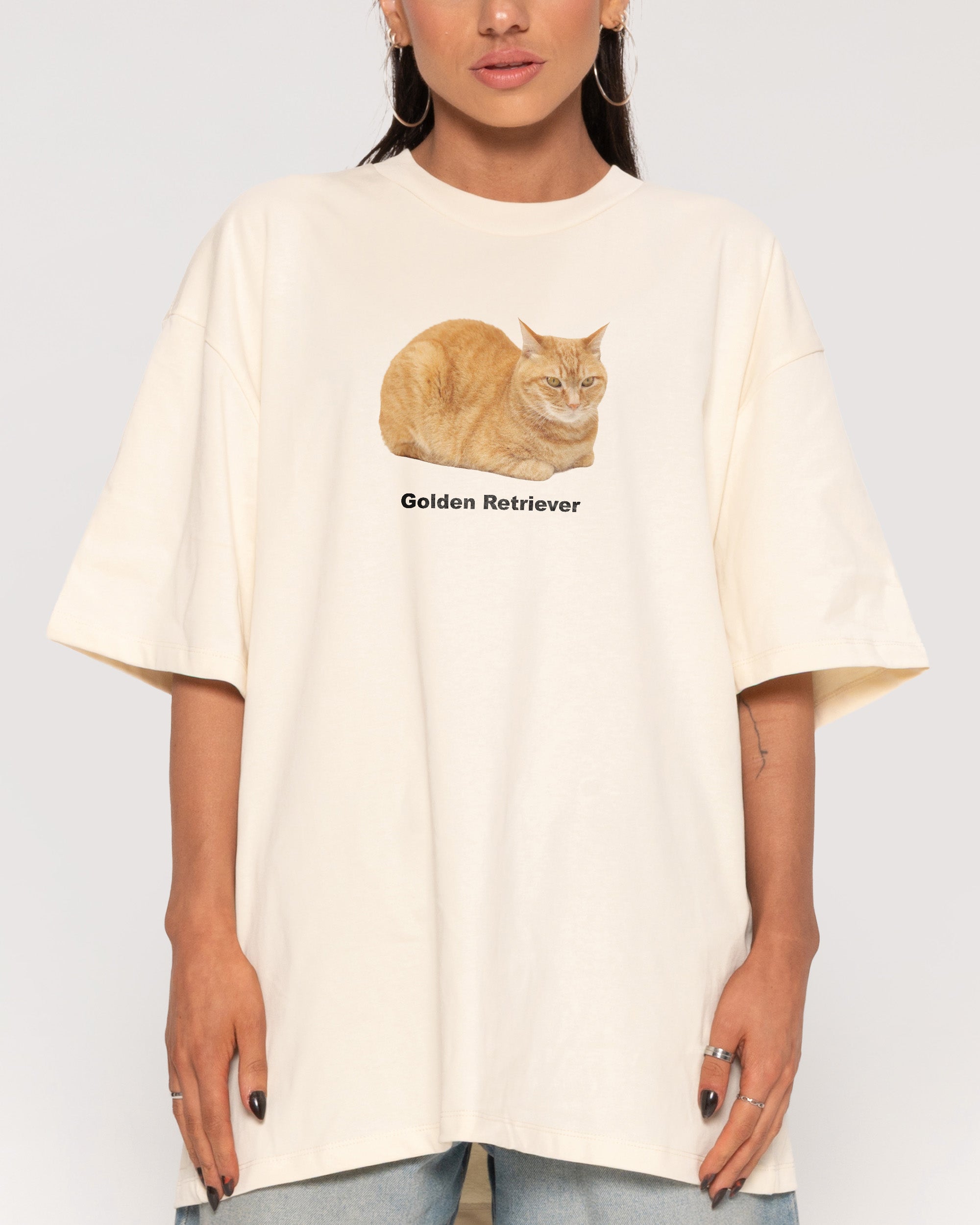 Golden Retriever Natural Oversized Tee