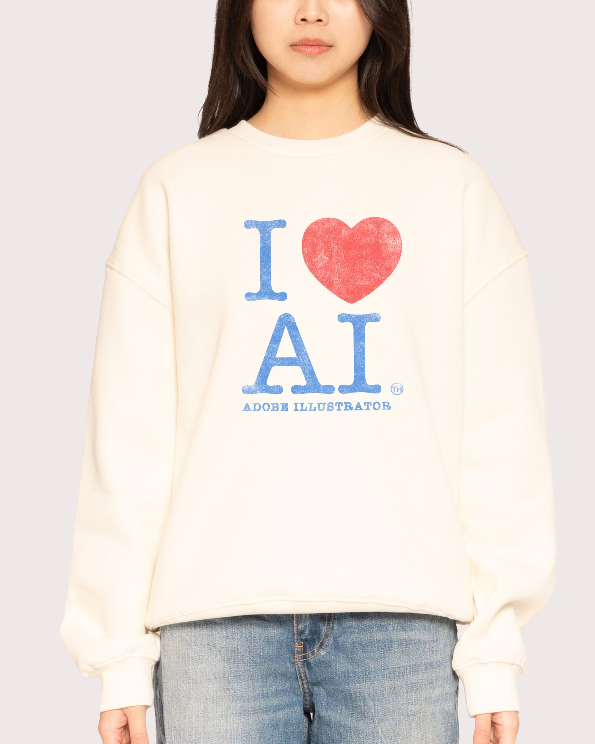 I Love AI Natural Sweatshirt