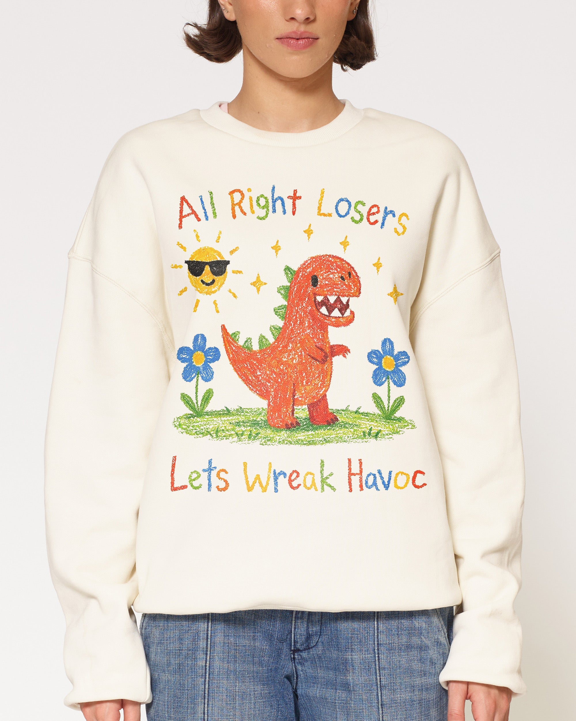 Lets Wreak Havoc Natural Sweatshirt