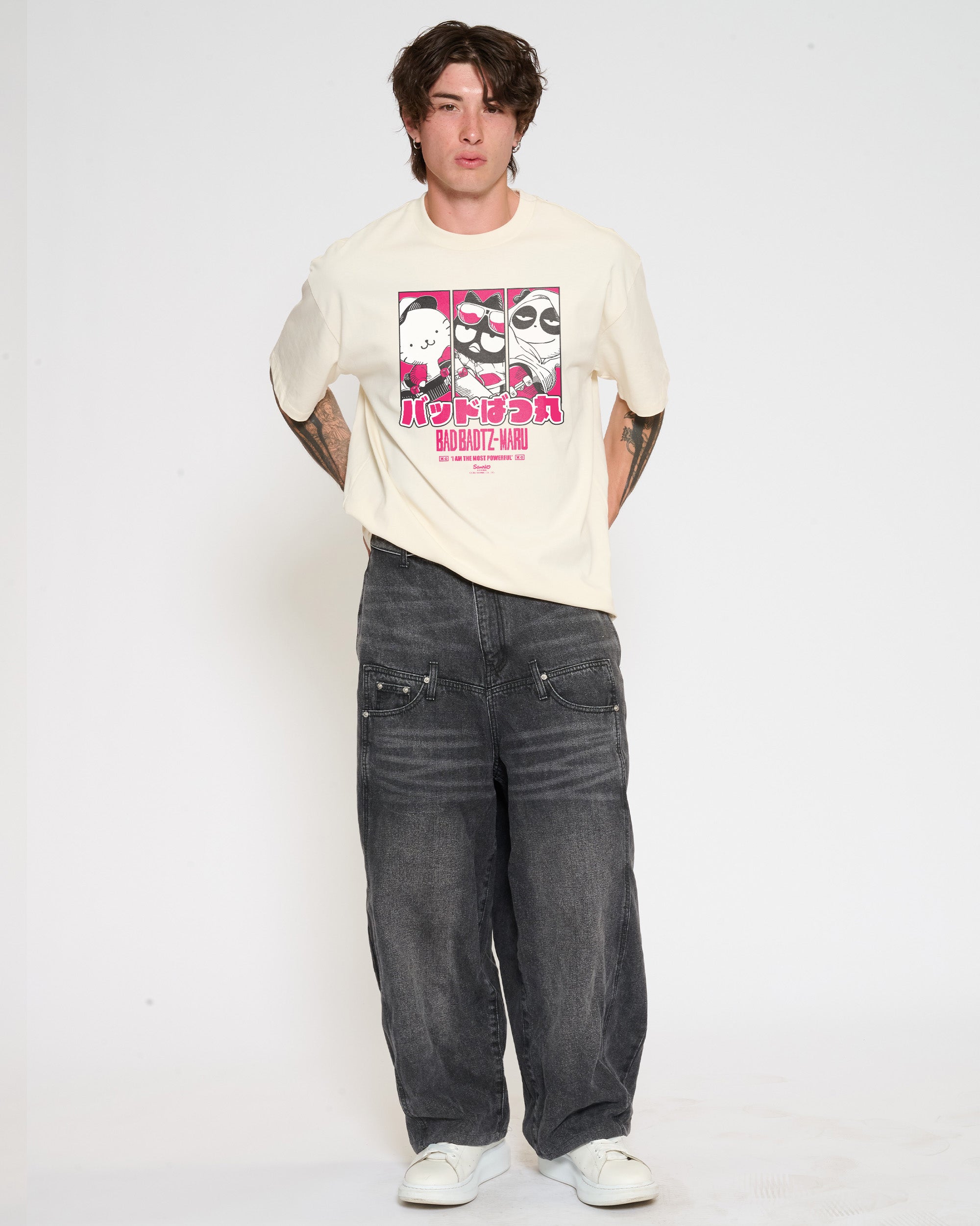 Bad Badtz-Maru Skate Oversized Tee Official Hello Kitty and Friends collab Threadheads
