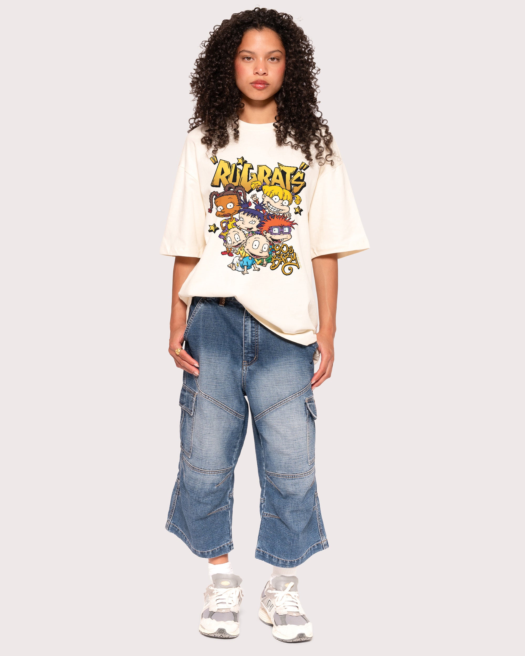 90s Baby Natural Oversized Tee